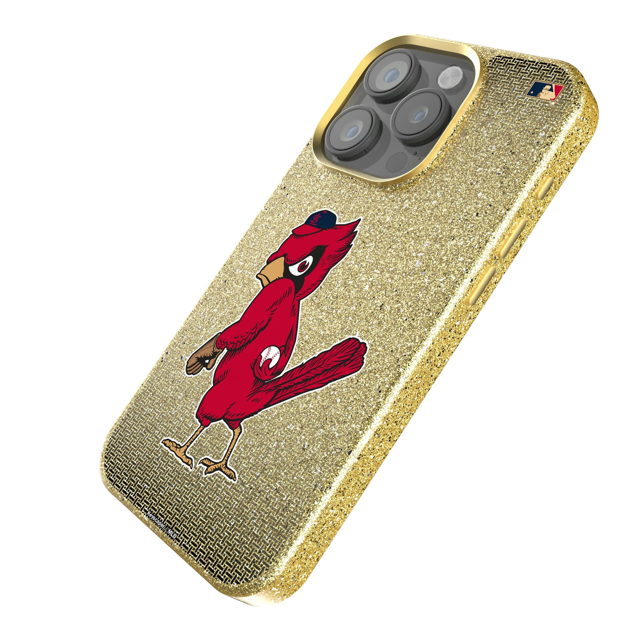 St Louis Cardinals 1950s - Cooperstown Collection Linen iPhone Bling Phone Case for Apple iPhone - Isometric View