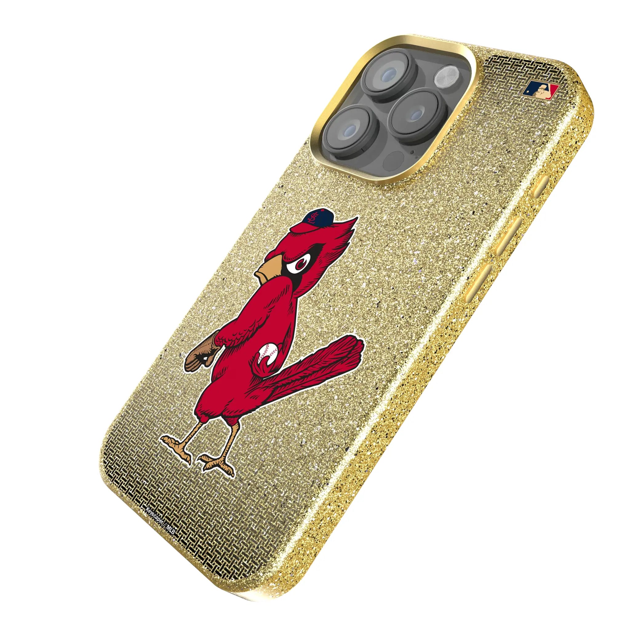 St Louis Cardinals 1950s - Cooperstown Collection Linen iPhone Bling Phone Case for Apple iPhone - Isometric View