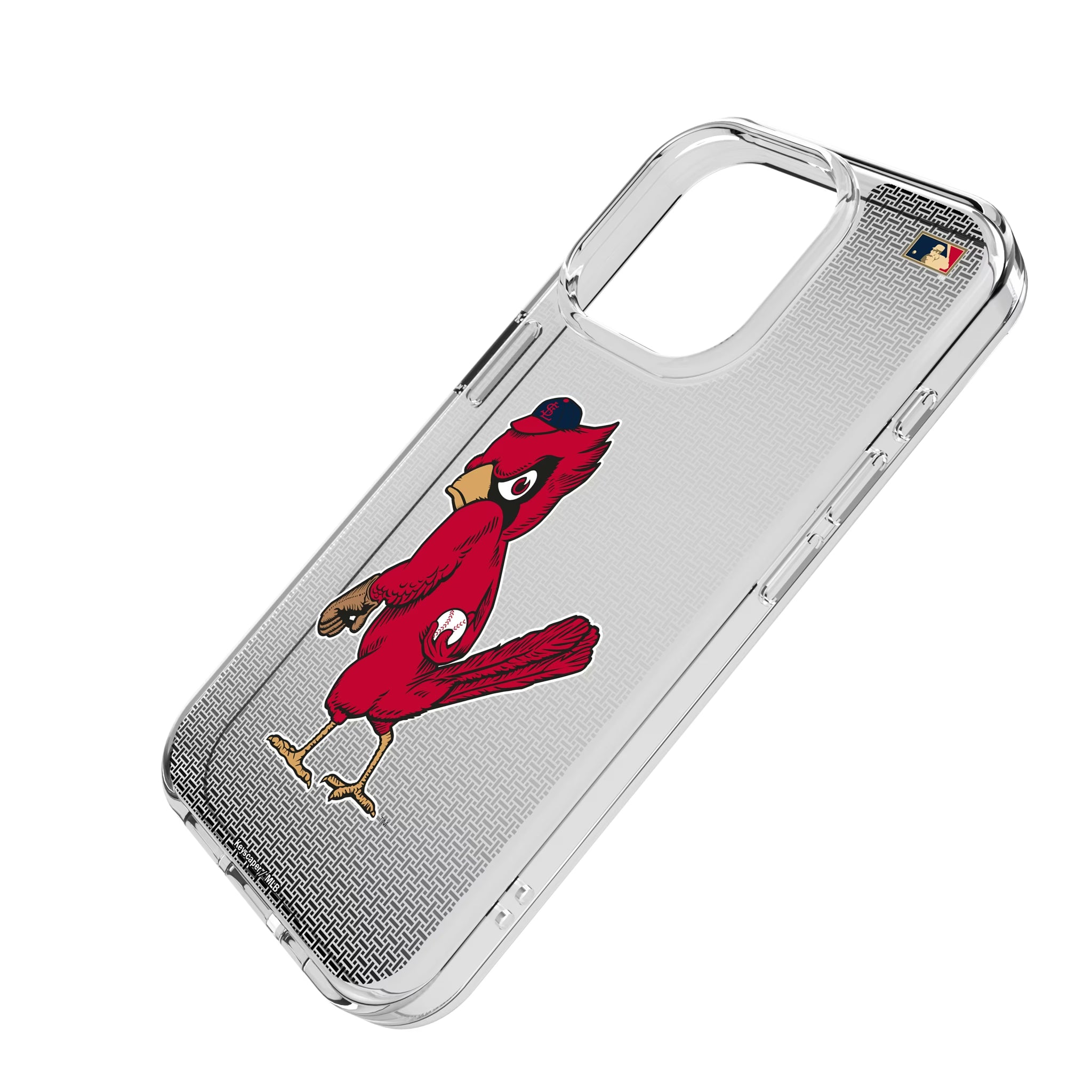 St Louis Cardinals 1950s - Cooperstown Collection Linen iPhone Clear Phone Case for Apple iPhone - Isometric View