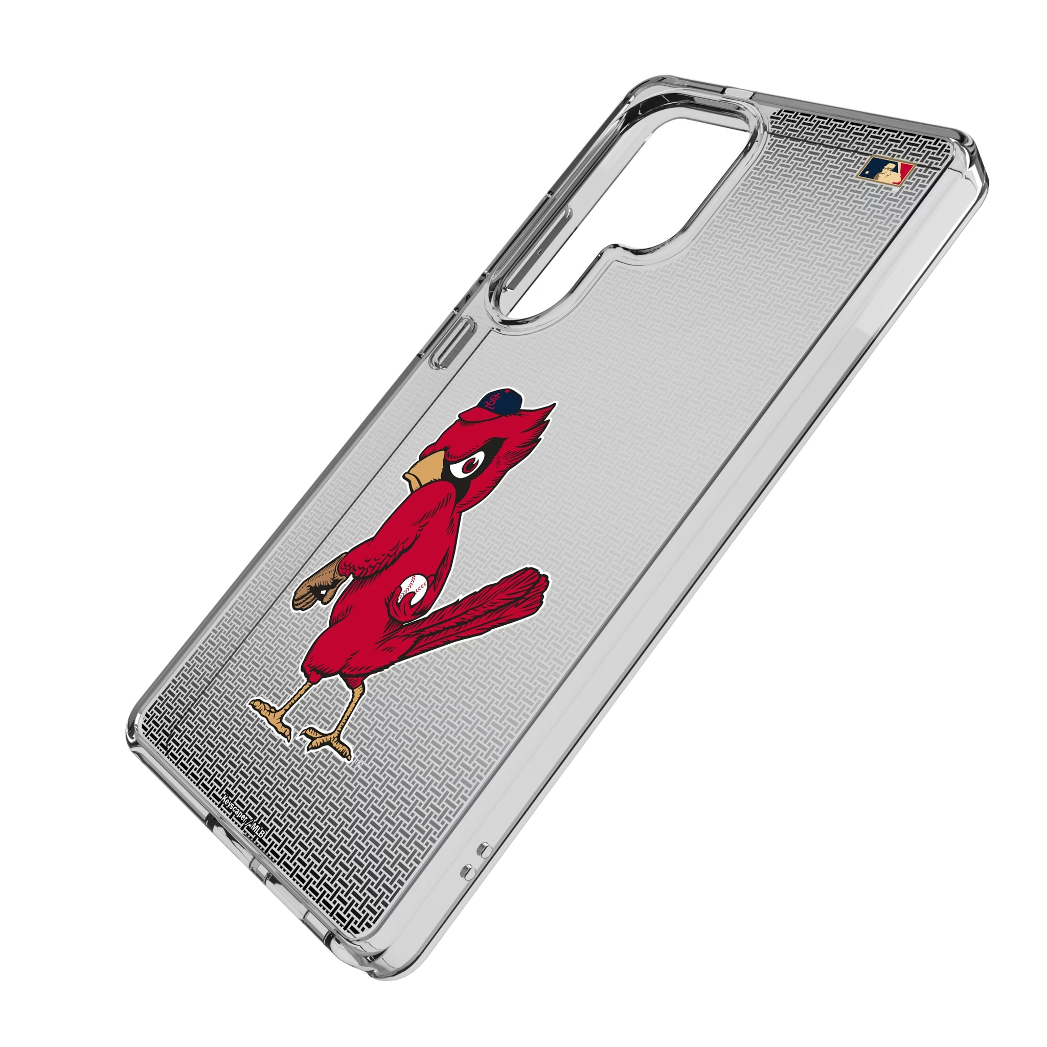 St Louis Cardinals 1950s - Cooperstown Collection Linen Galaxy Clear Phone Case for Samsung Galaxy - Isometric View