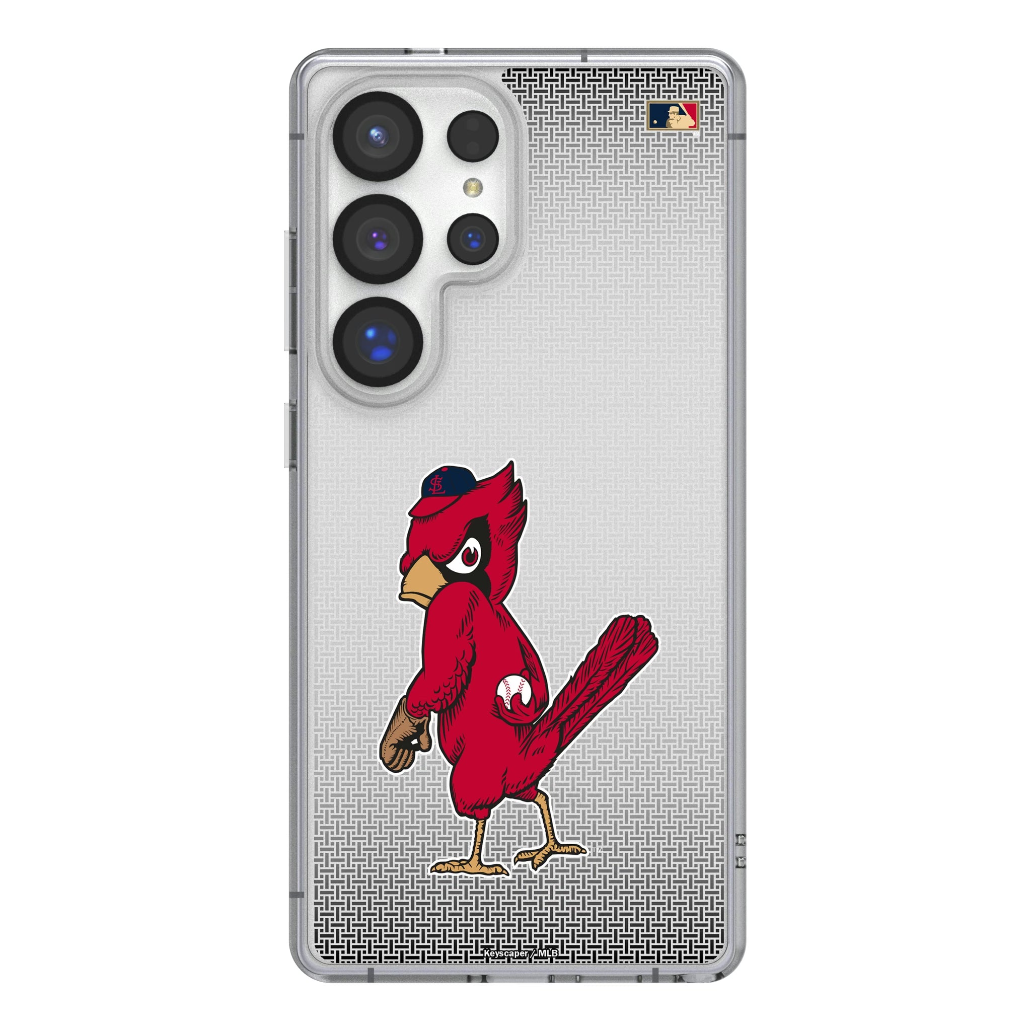 St Louis Cardinals 1950s - Cooperstown Collection Linen Galaxy Clear Phone Case for Samsung Galaxy