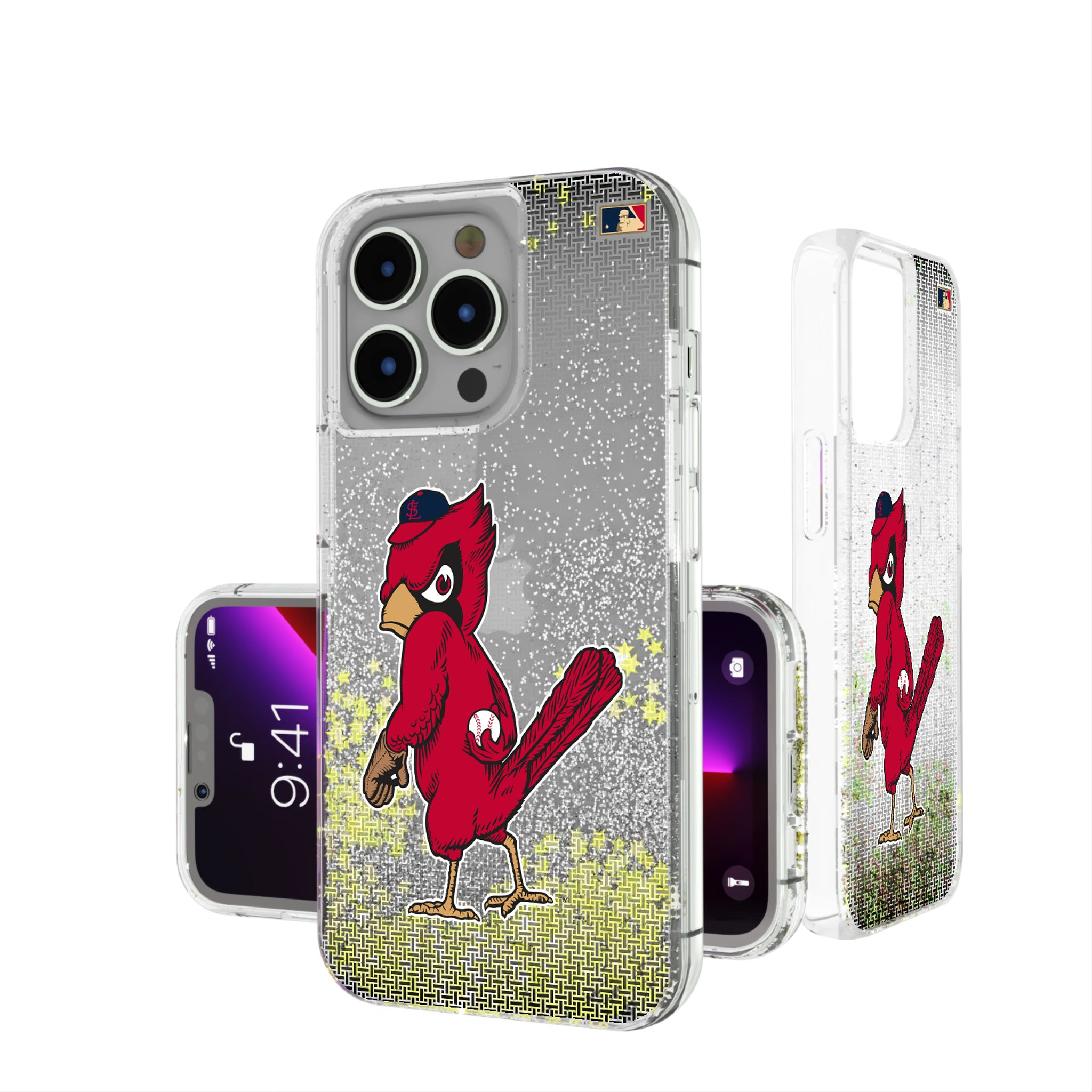St Louis Cardinals 1950s - Cooperstown Collection Linen iPhone Glitter Phone Case for Apple iPhone