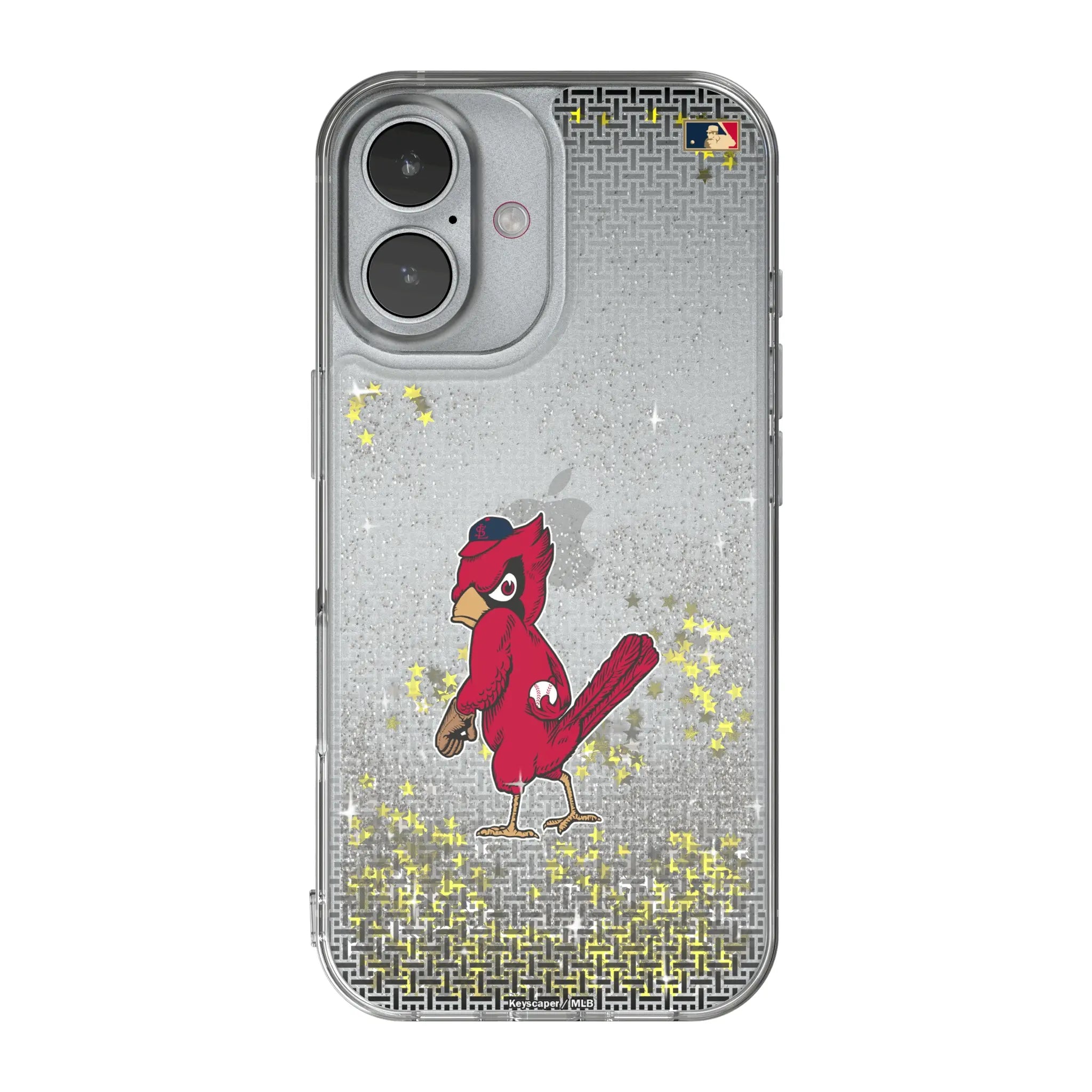 St Louis Cardinals 1950s - Cooperstown Collection Linen iPhone Glitter Phone Case for Apple iPhone
