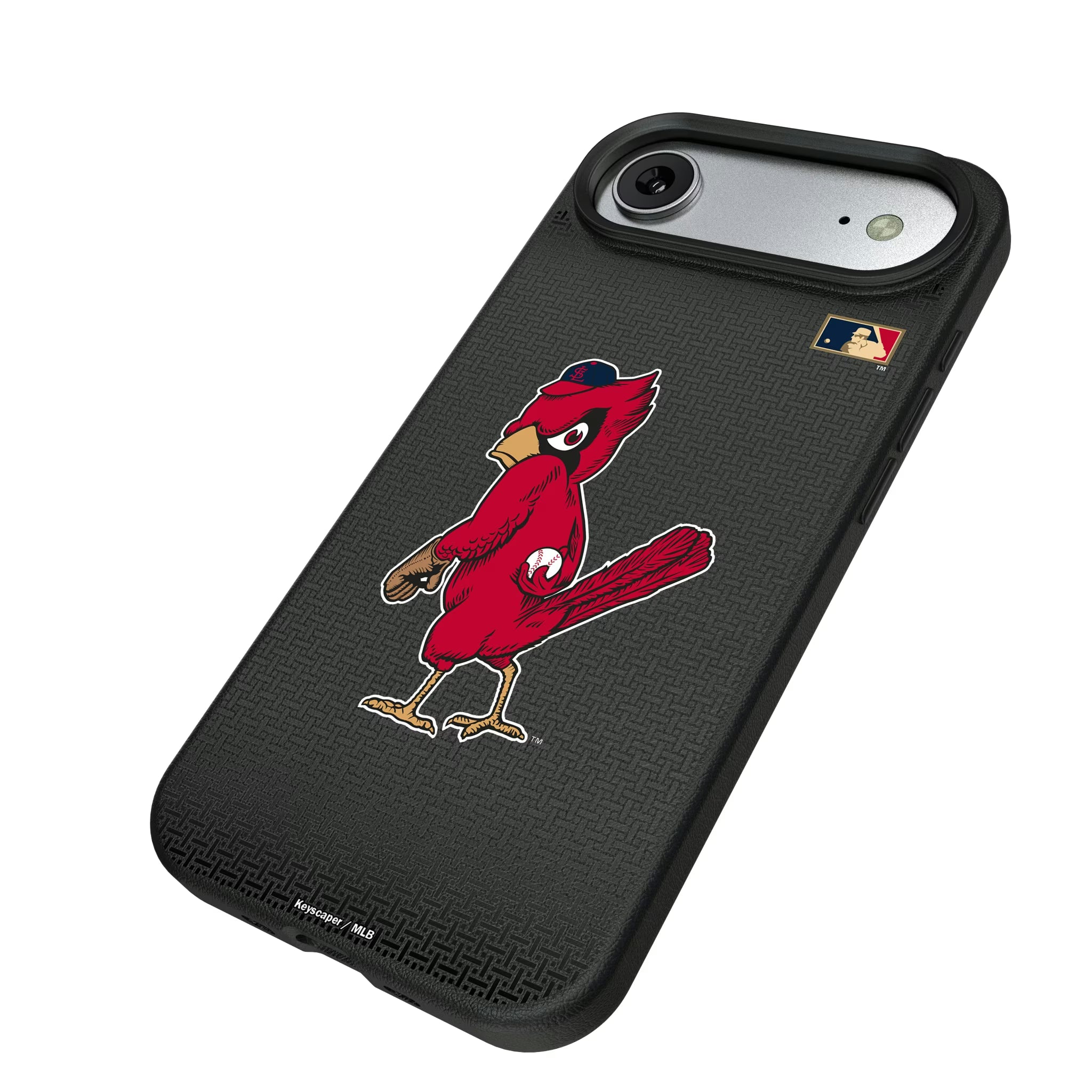 St Louis Cardinals 1950s - Cooperstown Collection Linen iPhone MagSafe Compatible Phone Case for Apple iPhone - Isometric View#Device_iPhone Air