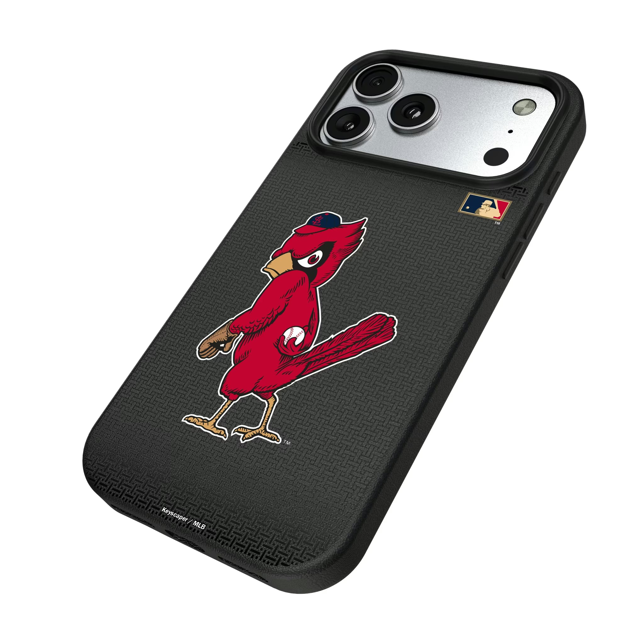 St Louis Cardinals 1950s - Cooperstown Collection Linen iPhone MagSafe Compatible Phone Case for Apple iPhone - Isometric View#Device_iPhone 17 Pro Max