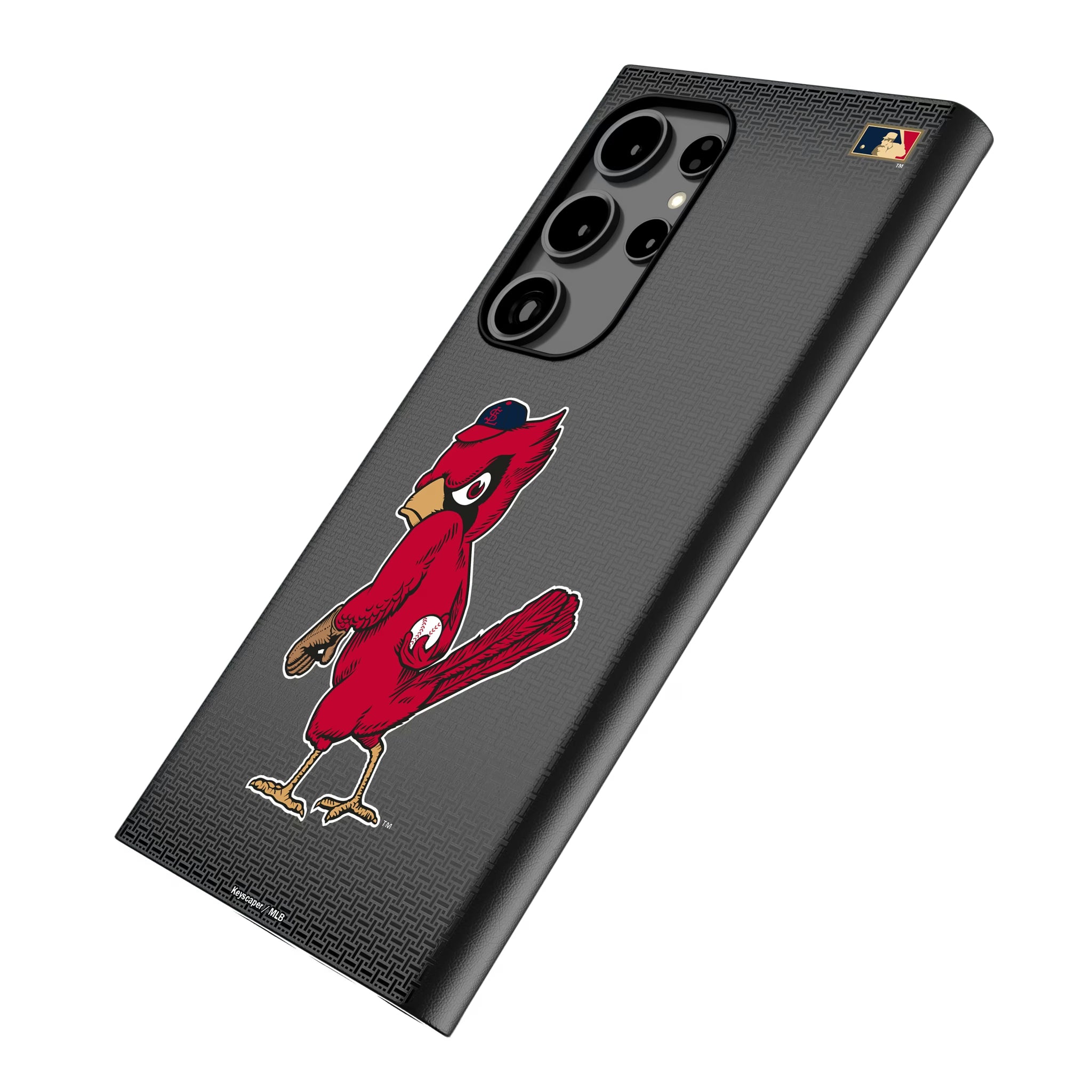 St Louis Cardinals 1950s - Cooperstown Collection Linen Galaxy MagSafe Compatible Phone Case for Samsung Galaxy - Isometric View