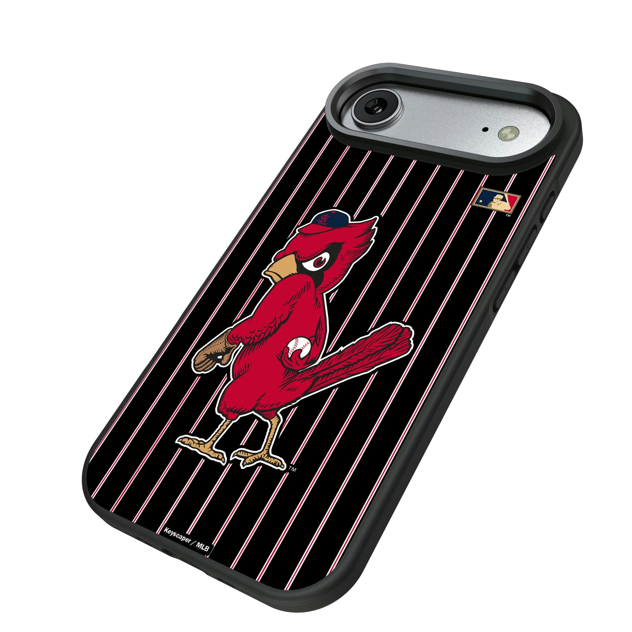 St Louis Cardinals 1950s - Cooperstown Collection Pinstripe iPhone Bump Phone Case for Apple iPhone - Isometric View#Device_iPhone Air