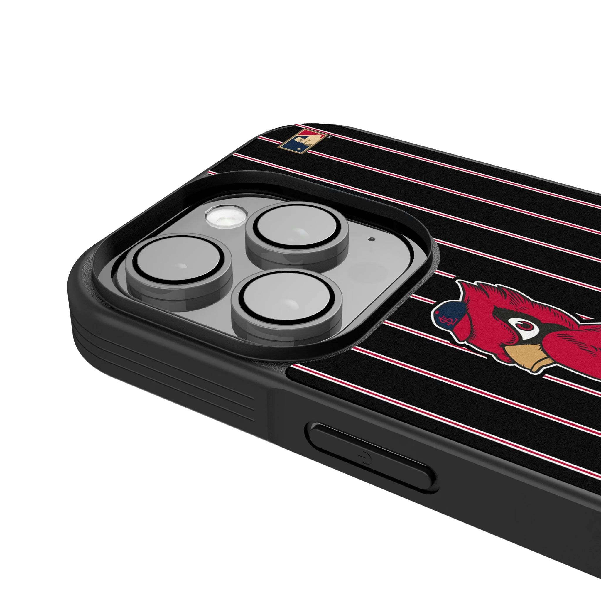 St Louis Cardinals 1950s - Cooperstown Collection Pinstripe iPhone Bump Phone Case for Apple iPhone - Detail
