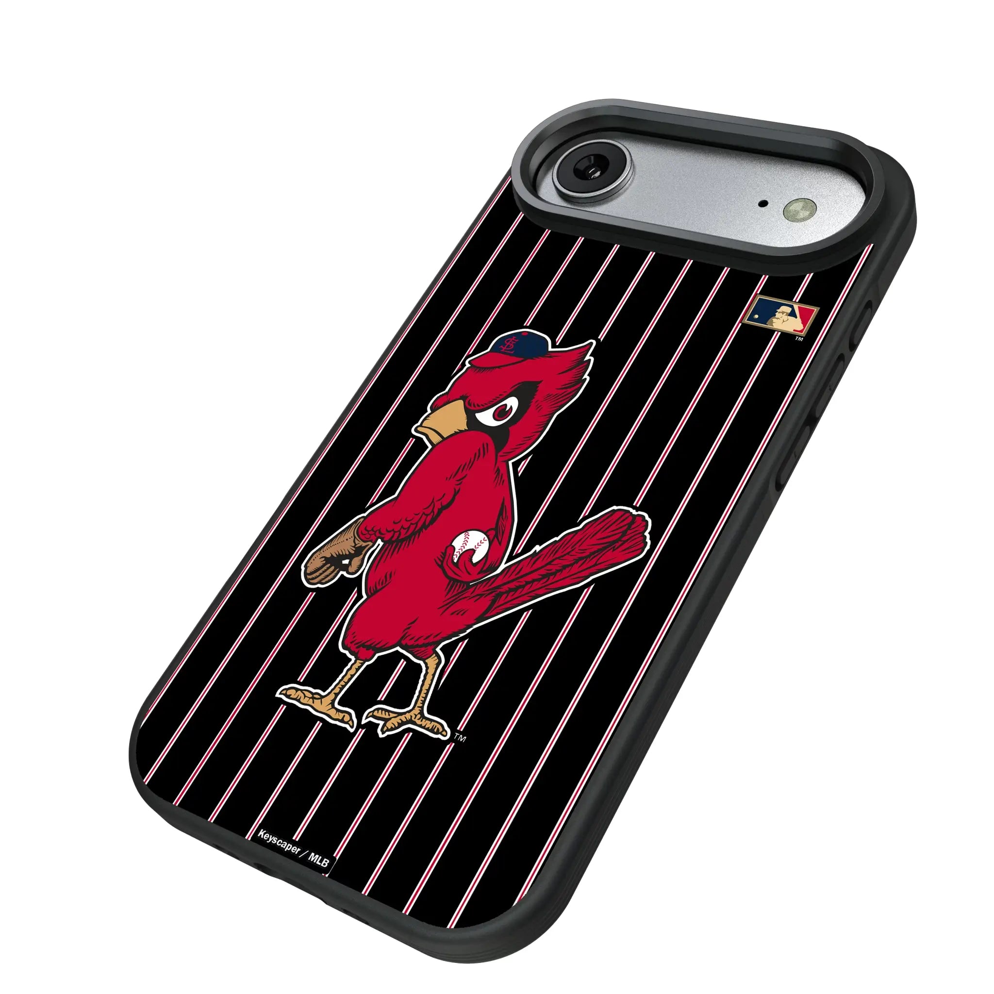 St Louis Cardinals 1950s - Cooperstown Collection Pinstripe iPhone Bump Phone Case for Apple iPhone - Isometric View#Device_iPhone Air