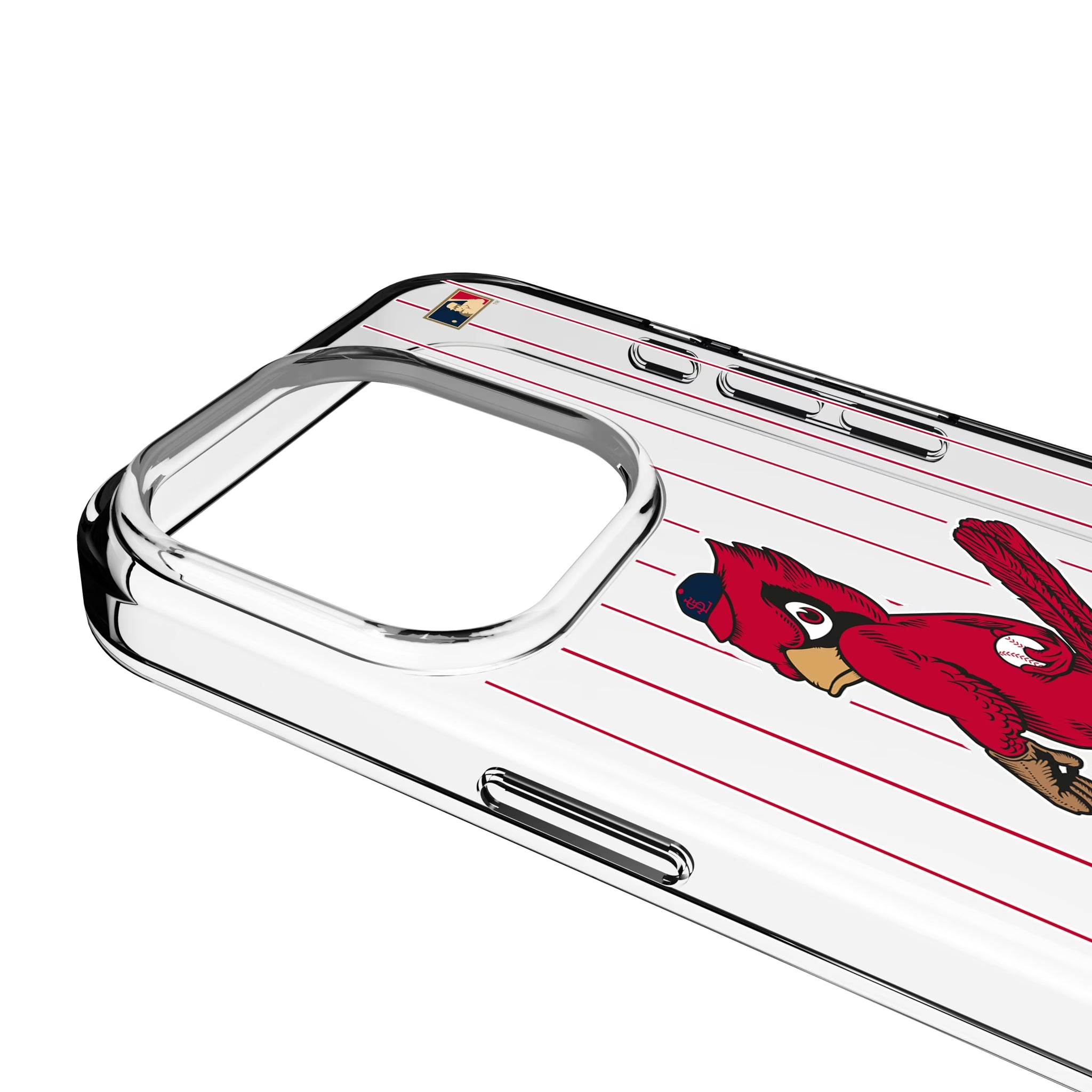 St Louis Cardinals 1950s - Cooperstown Collection Pinstripe iPhone Clear Phone Case for Apple iPhone - Detail