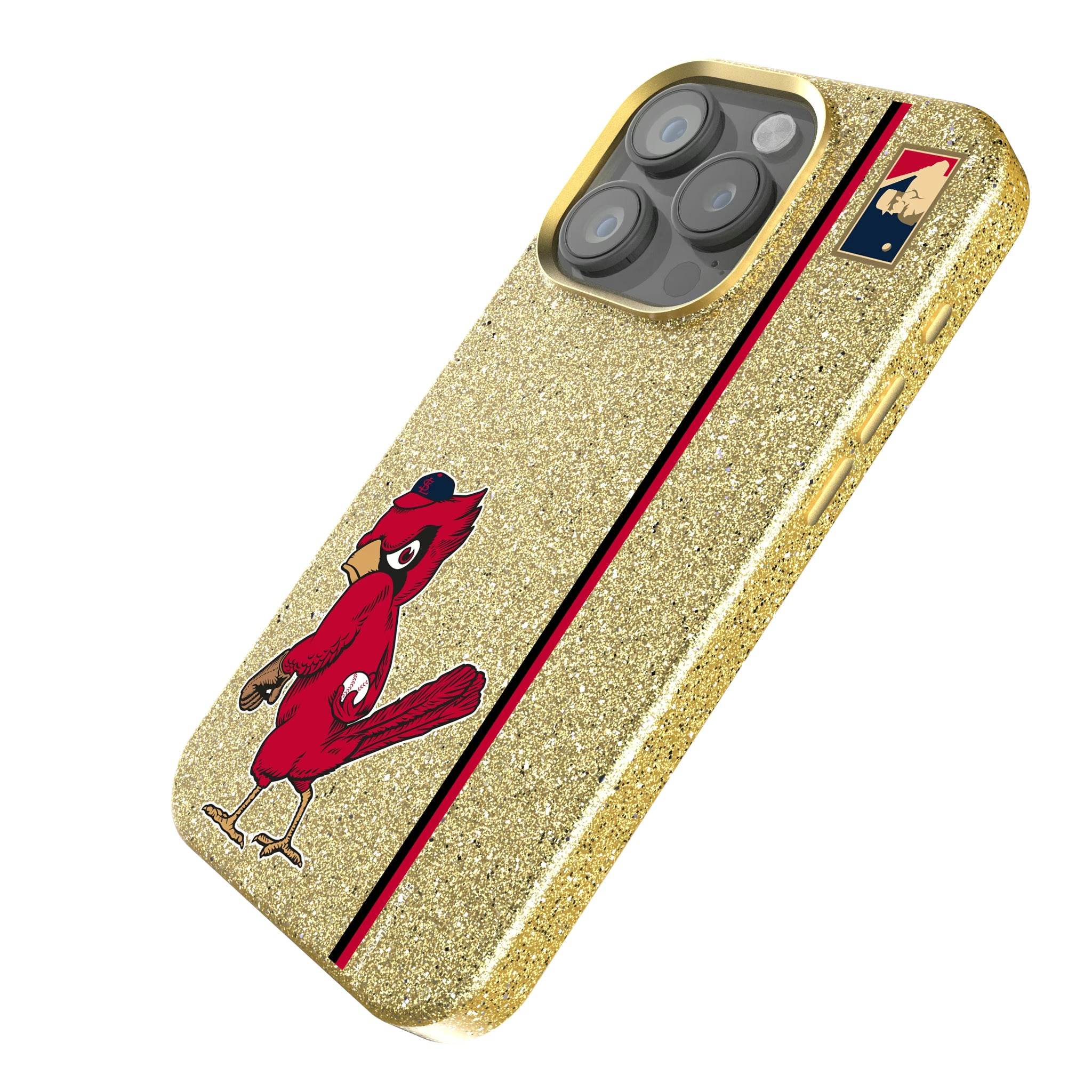 St Louis Cardinals 1950s - Cooperstown Collection Sidebar iPhone Bling Phone Case for Apple iPhone - Isometric View
