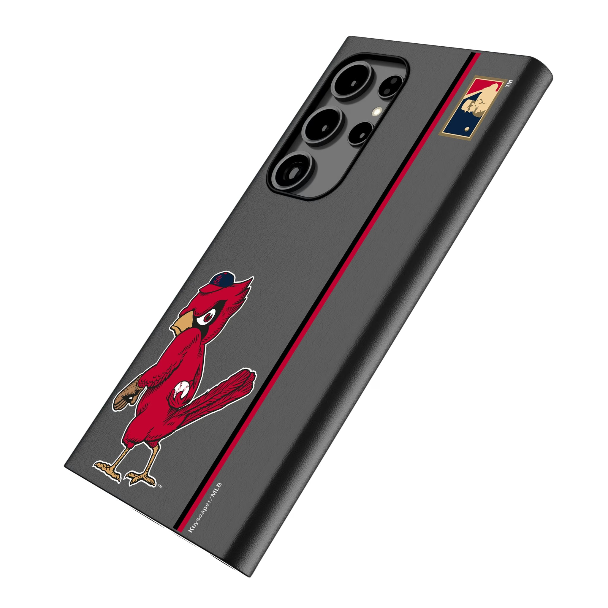 St Louis Cardinals 1950s - Cooperstown Collection Sidebar Galaxy MagSafe Compatible Phone Case for Samsung Galaxy - Isometric View
