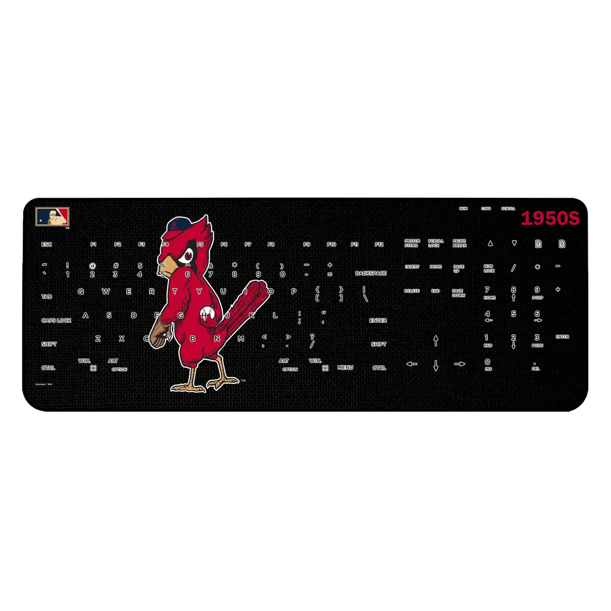 St Louis Cardinals 1950s - Cooperstown Collection Solid Wireless USB Keyboard