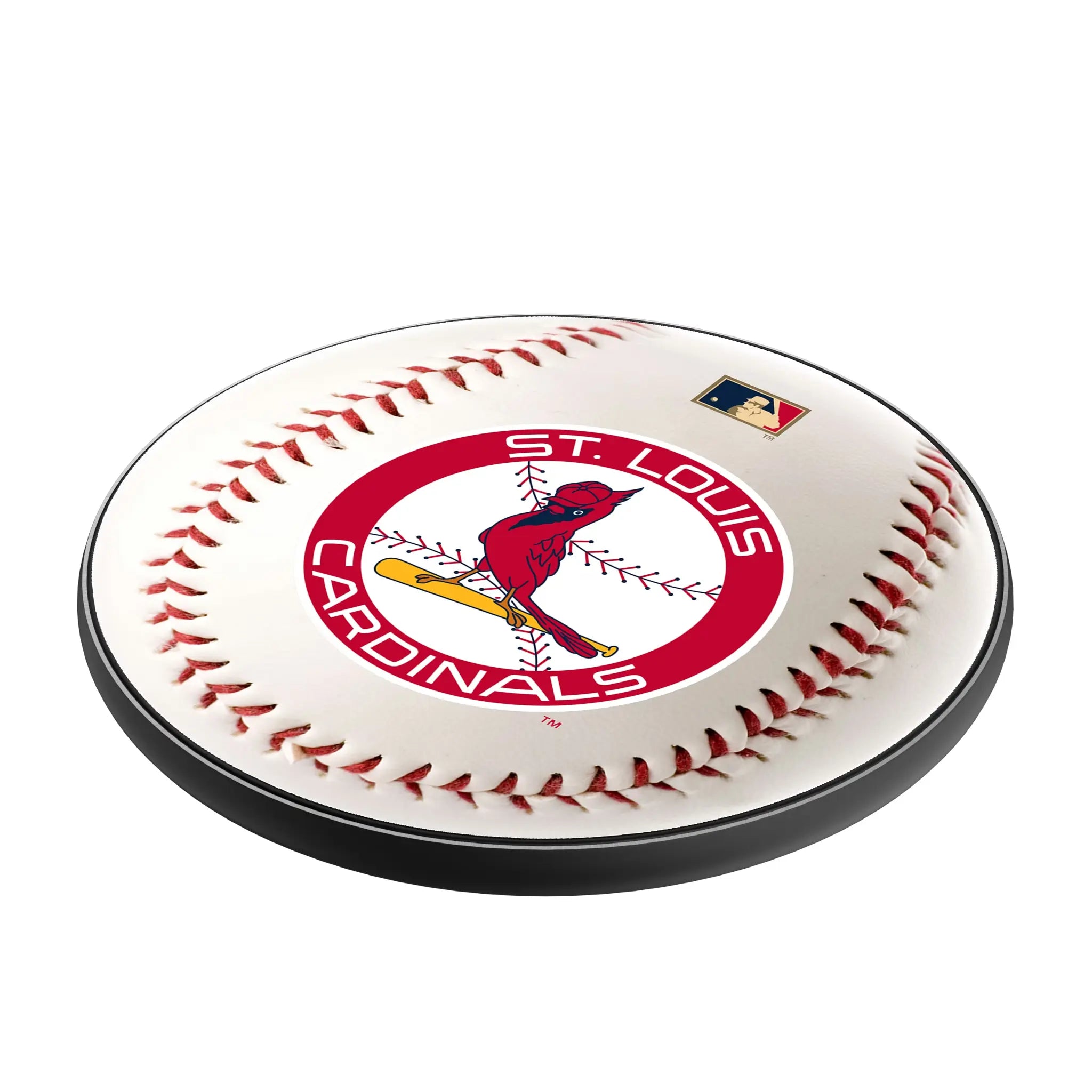 St Louis Cardinals 1966-1997 - Cooperstown Collection Baseball 15-Watt Wireless Charger - Isometric View
