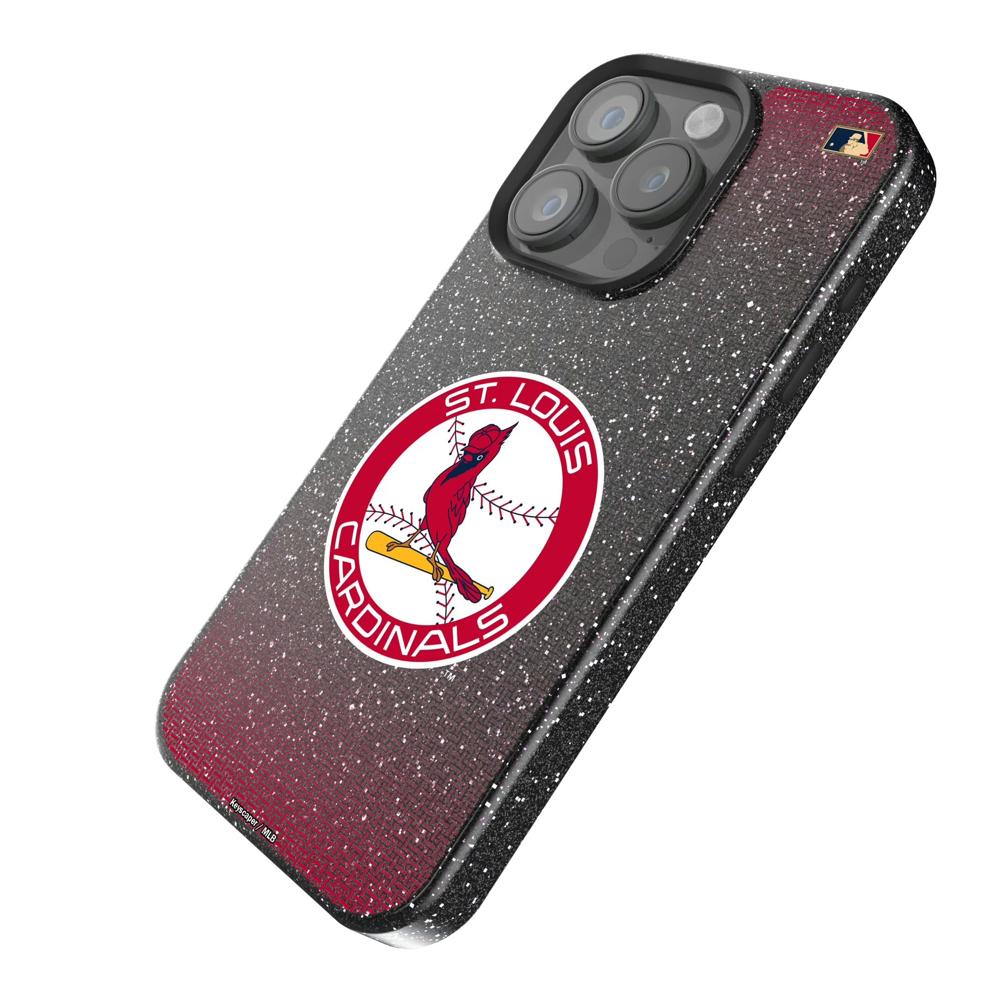 St Louis Cardinals 1966-1997 - Cooperstown Collection Linen iPhone Bling Phone Case for Apple iPhone - Isometric View