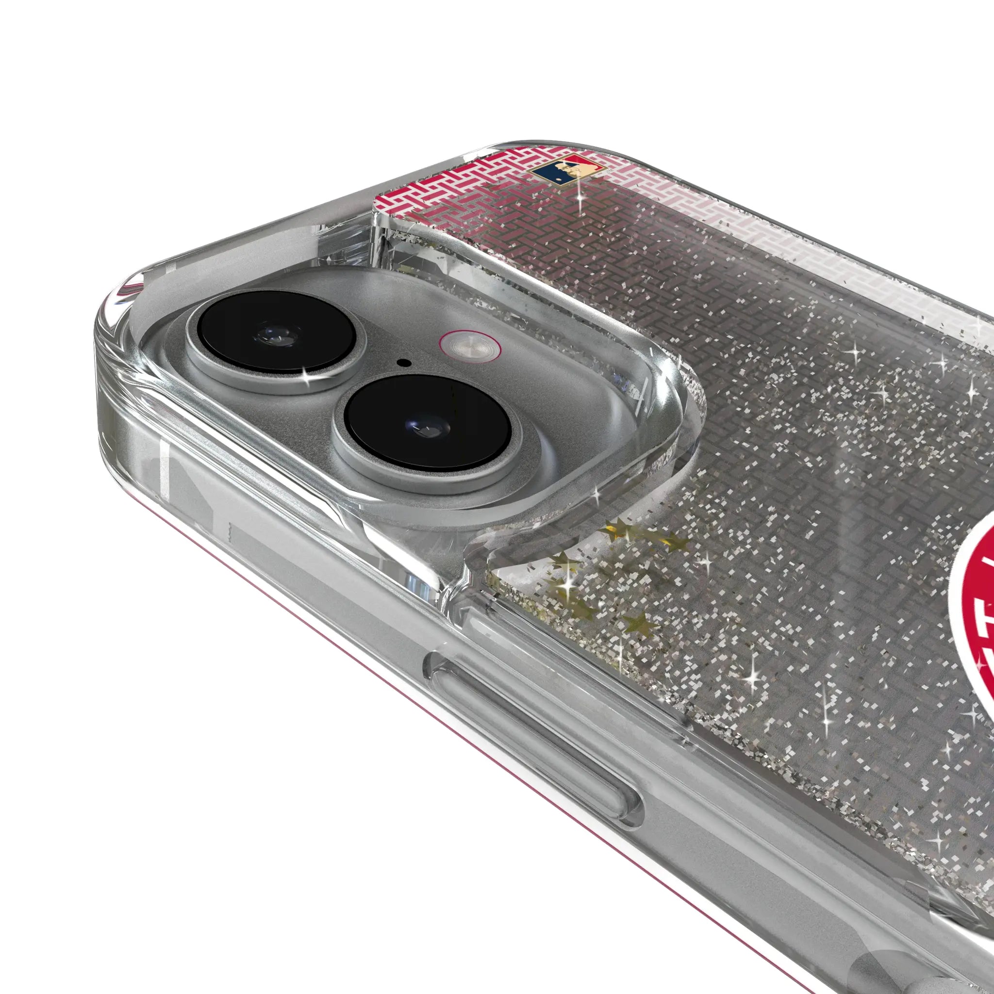 St Louis Cardinals 1966-1997 - Cooperstown Collection Linen iPhone Glitter Phone Case for Apple iPhone - Detail