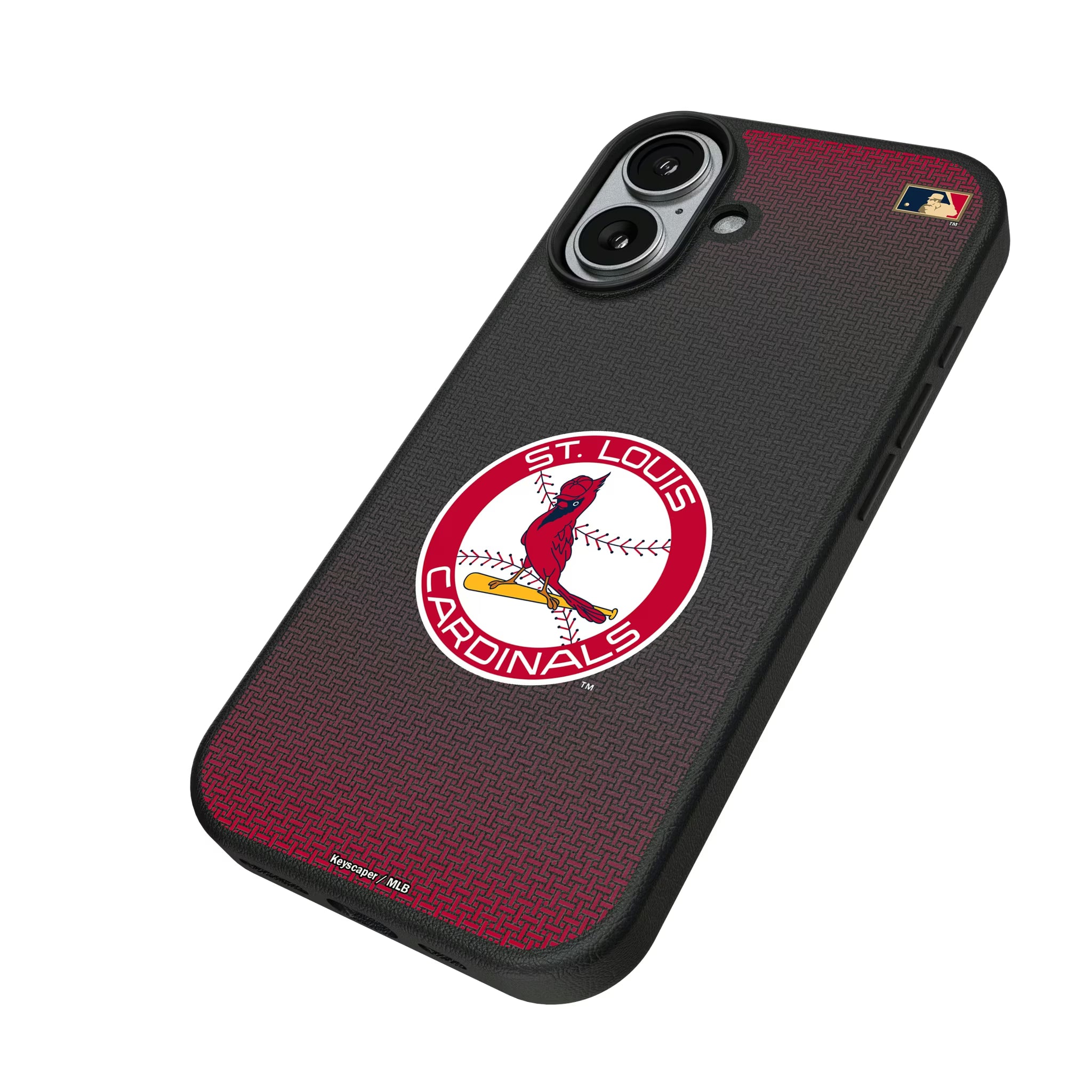 St Louis Cardinals 1966-1997 - Cooperstown Collection Linen iPhone MagSafe Compatible Phone Case for Apple iPhone - Isometric View#Device_iPhone 17