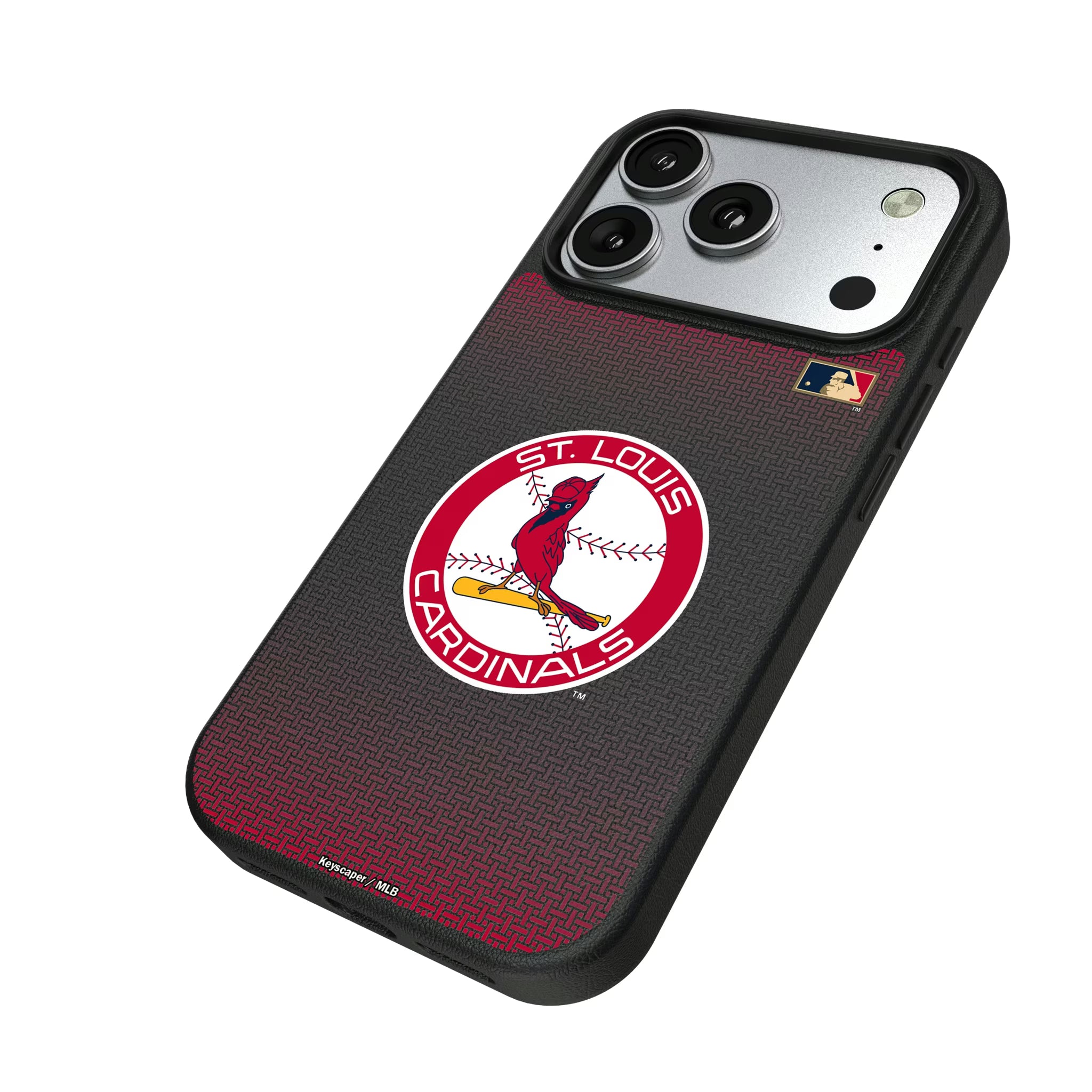 St Louis Cardinals 1966-1997 - Cooperstown Collection Linen iPhone MagSafe Compatible Phone Case for Apple iPhone - Isometric View#Device_iPhone 17 Pro