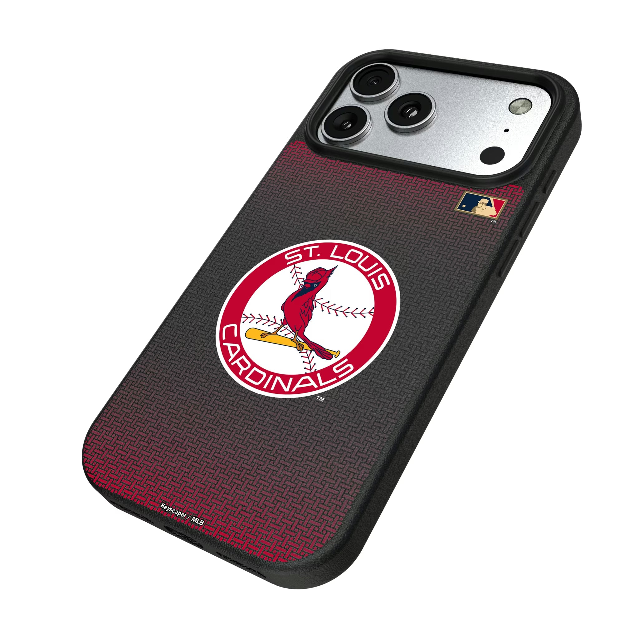 St Louis Cardinals 1966-1997 - Cooperstown Collection Linen iPhone MagSafe Compatible Phone Case for Apple iPhone - Isometric View#Device_iPhone 17 Pro Max