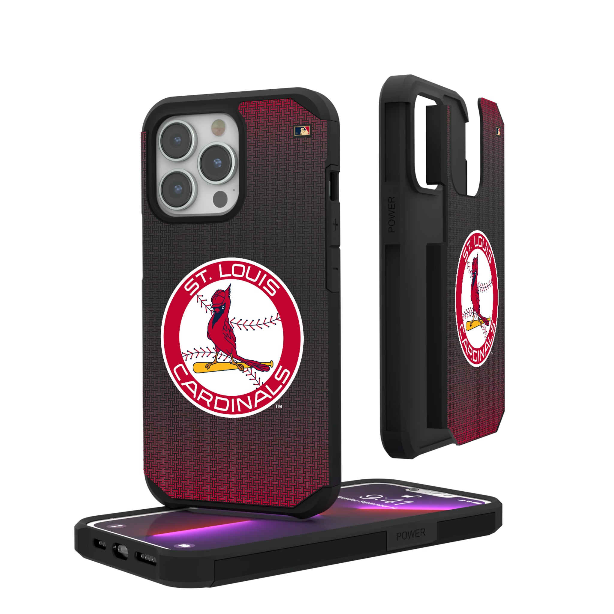 St Louis Cardinals 1966-1997 - Cooperstown Collection Linen iPhone Rugged Phone Case for Apple iPhone#Device_iPhone 13 Pro