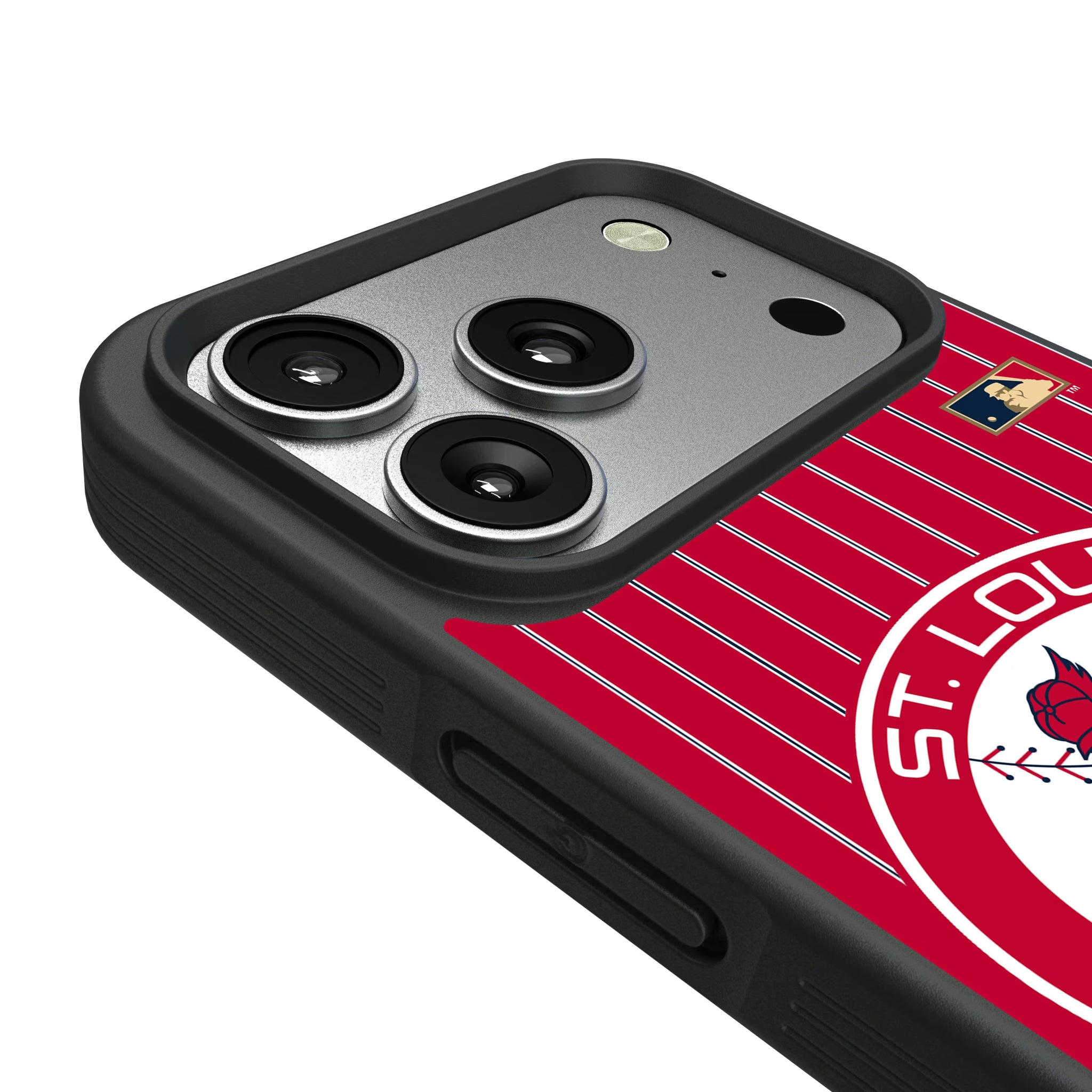 St Louis Cardinals 1966-1997 - Cooperstown Collection Pinstripe iPhone Bump Phone Case for Apple iPhone - Detail#Device_iPhone 17 Pro