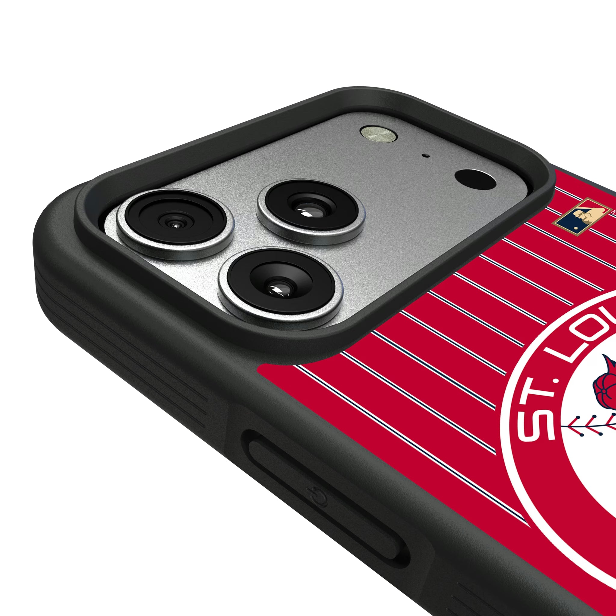 St Louis Cardinals 1966-1997 - Cooperstown Collection Pinstripe iPhone Bump Phone Case for Apple iPhone - Detail#Device_iPhone 17 Pro Max