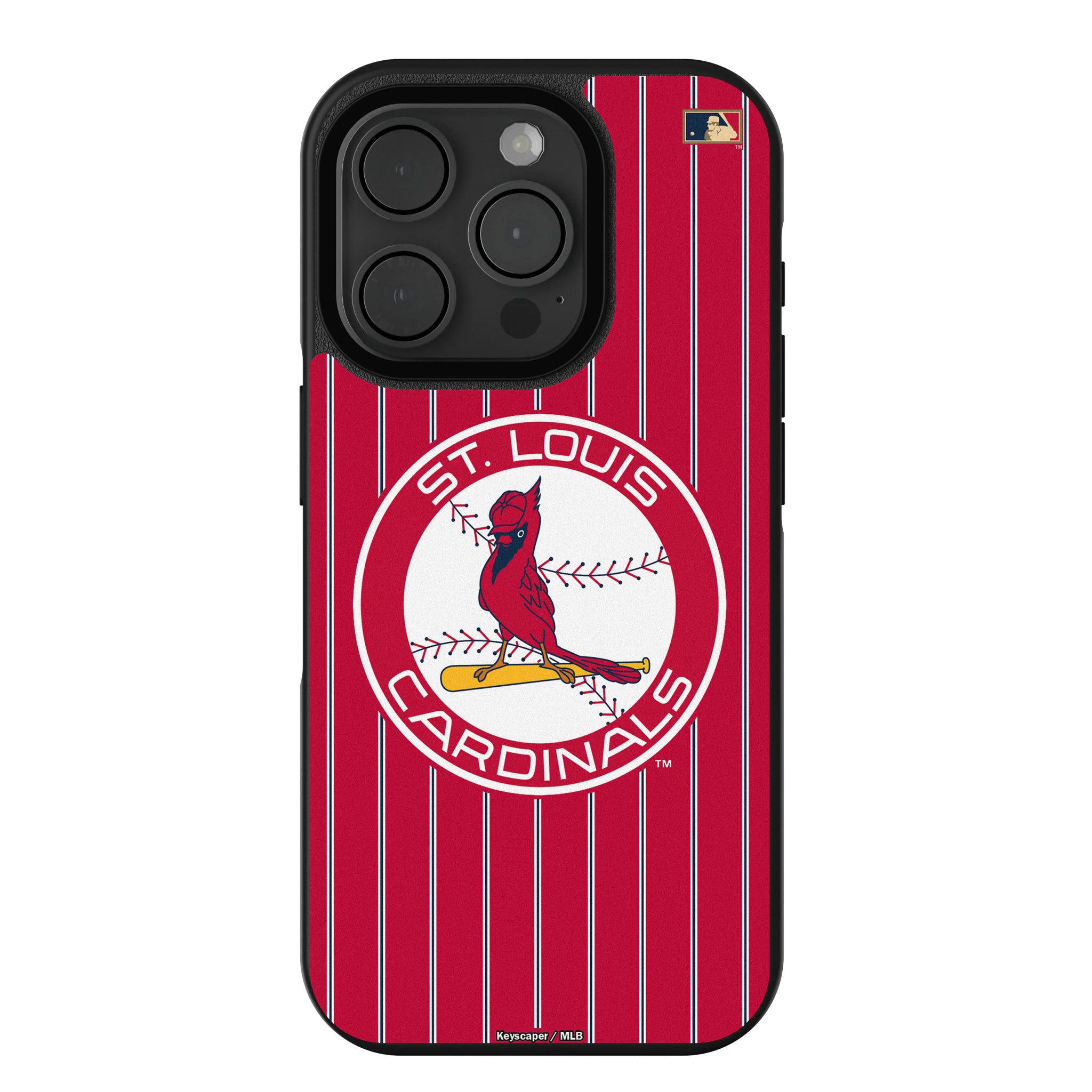 St Louis Cardinals 1966-1997 - Cooperstown Collection Pinstripe iPhone Bump Phone Case for Apple iPhone