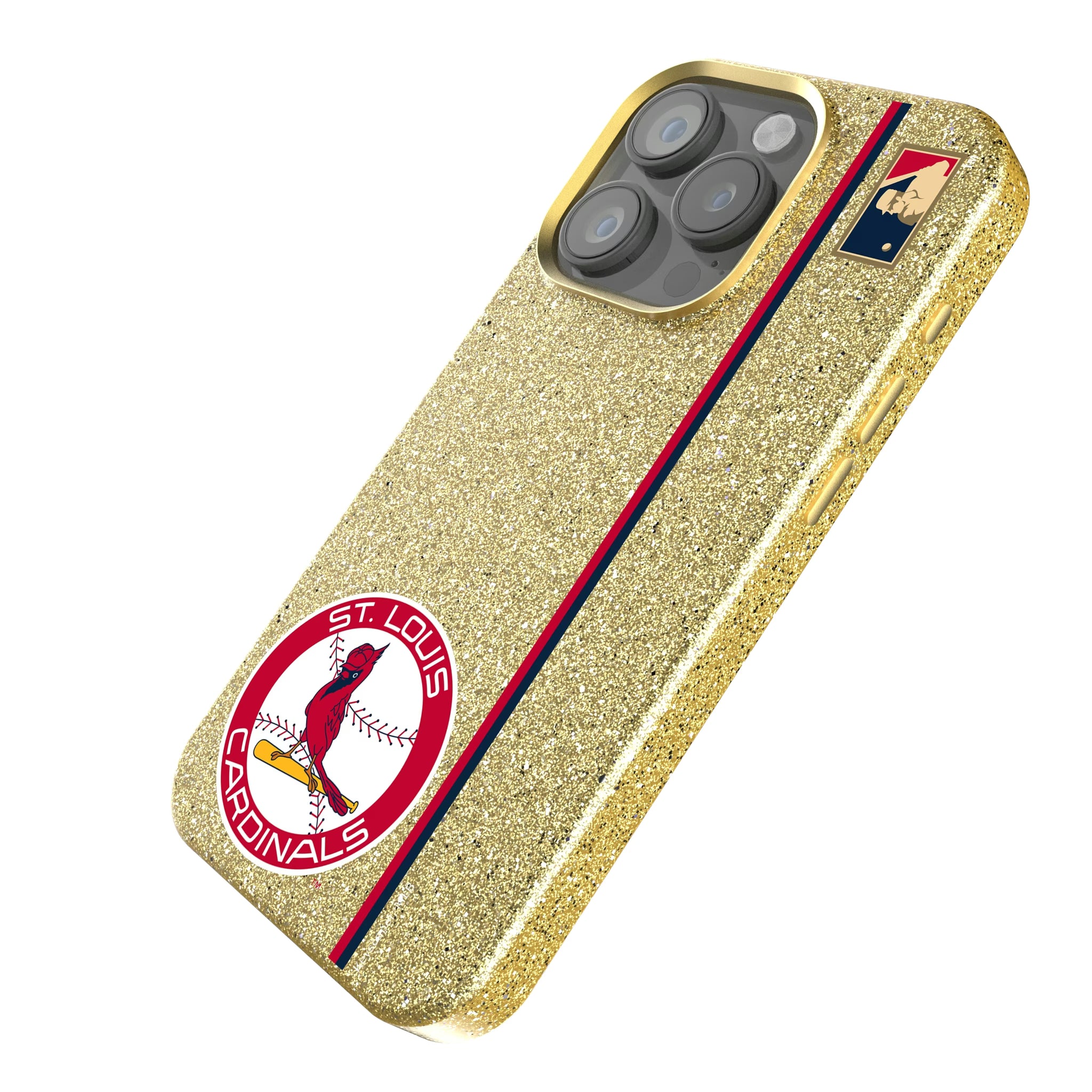 St Louis Cardinals 1966-1997 - Cooperstown Collection Sidebar iPhone Bling Phone Case for Apple iPhone - Isometric View