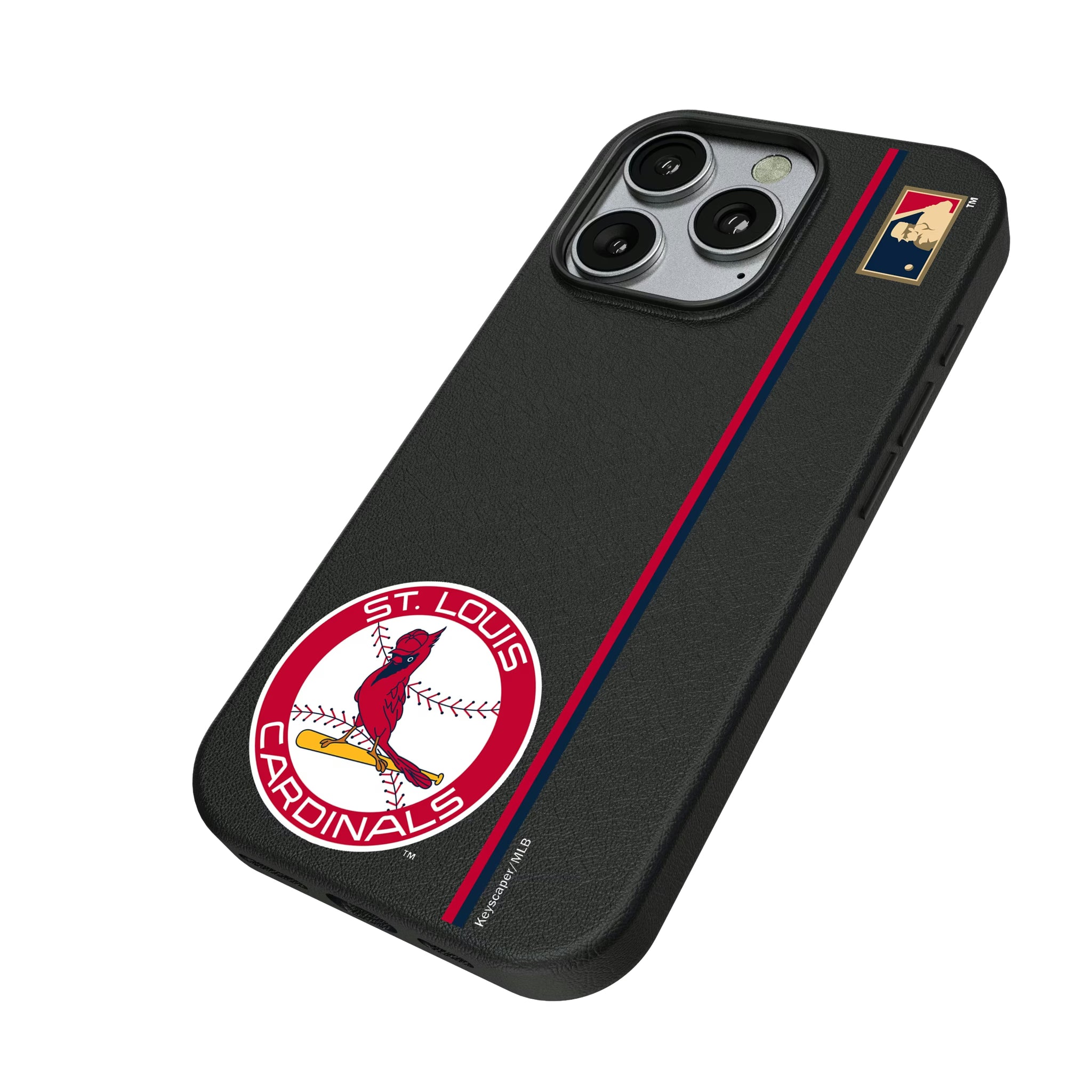 St Louis Cardinals 1966-1997 - Cooperstown Collection Sidebar iPhone MagSafe Compatible Phone Case for Apple iPhone - Isometric View