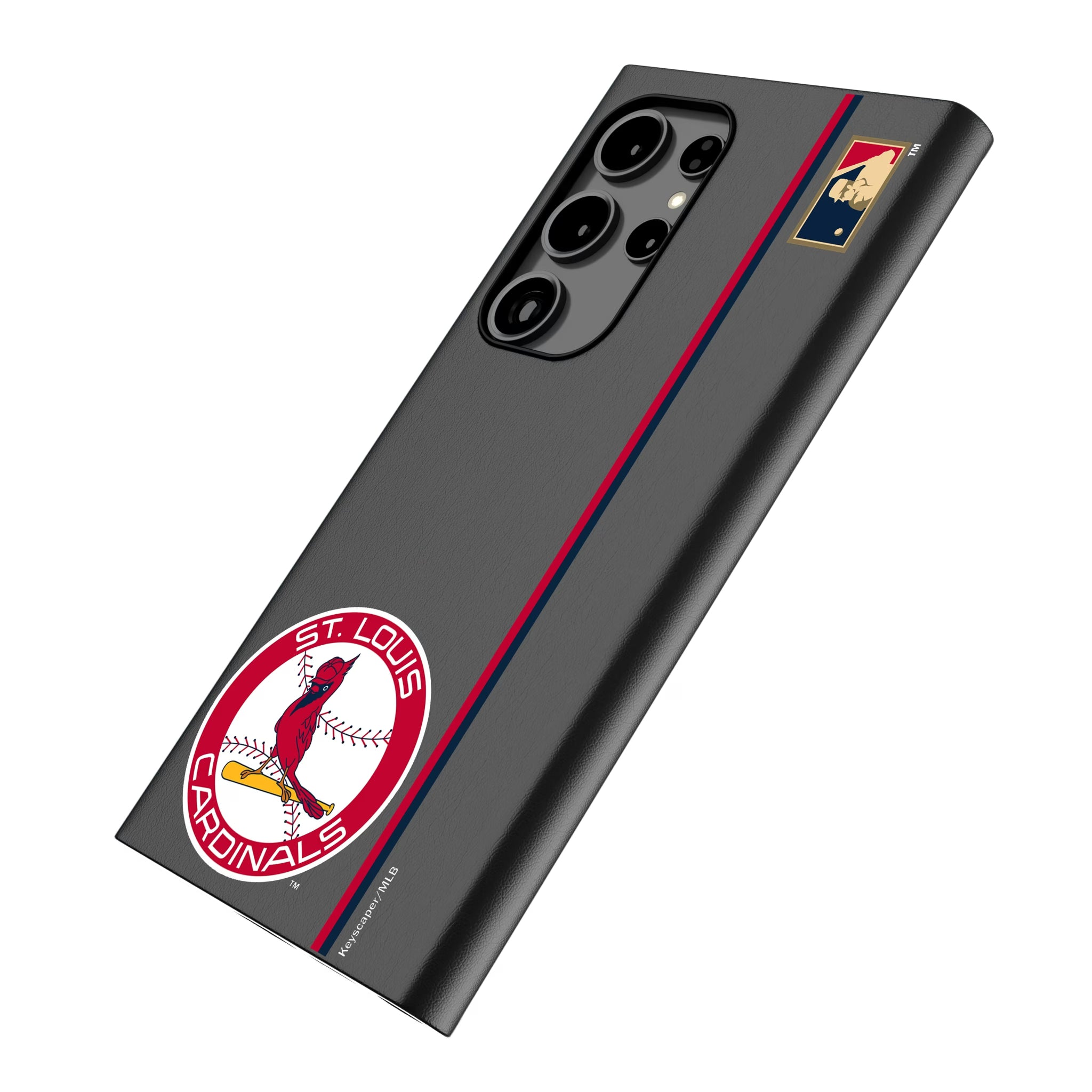 St Louis Cardinals 1966-1997 - Cooperstown Collection Sidebar Galaxy MagSafe Compatible Phone Case for Samsung Galaxy - Isometric View