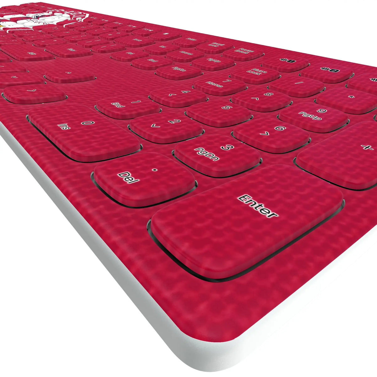 St Louis Cardinals 1966-1997 - Cooperstown Collection Solid KKB605 Curved Wireless Keyboard - Detail