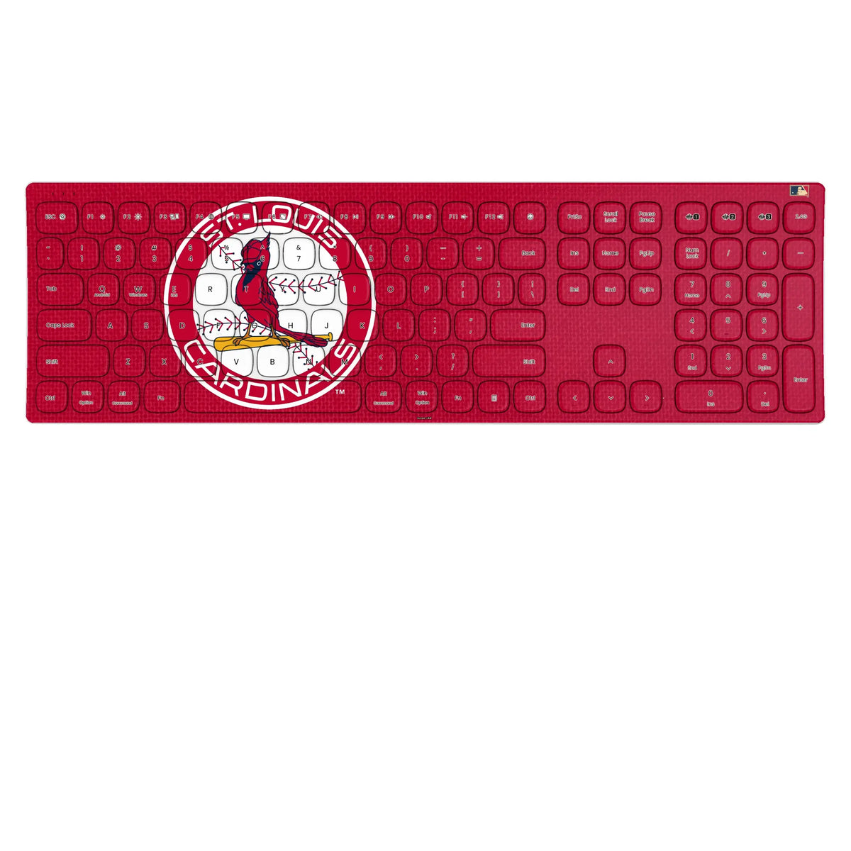 St Louis Cardinals 1966-1997 - Cooperstown Collection Solid KKB605 Curved Wireless Keyboard