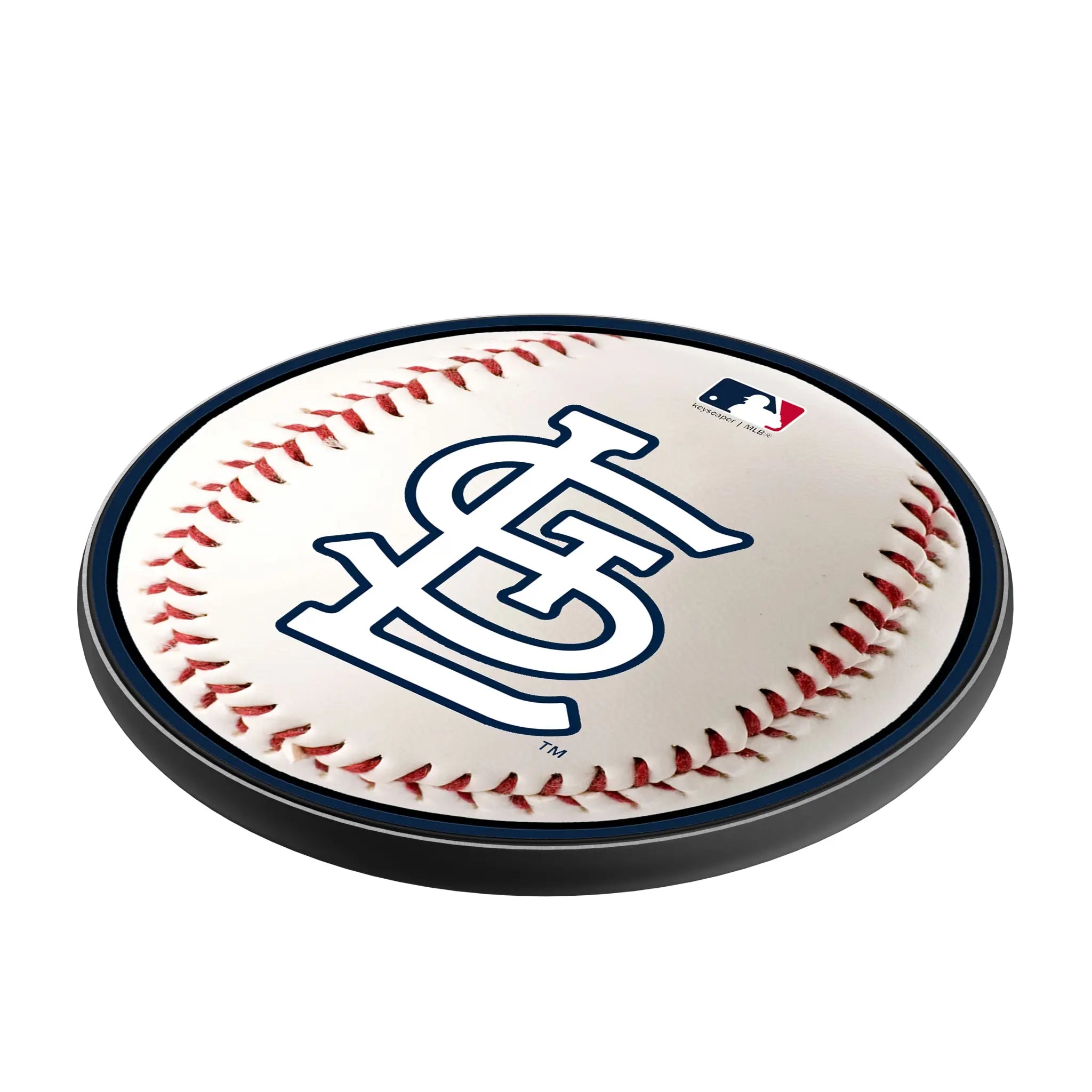 St Louis Cardinals Baseball 15-Watt Wireless Charger - Isometric View