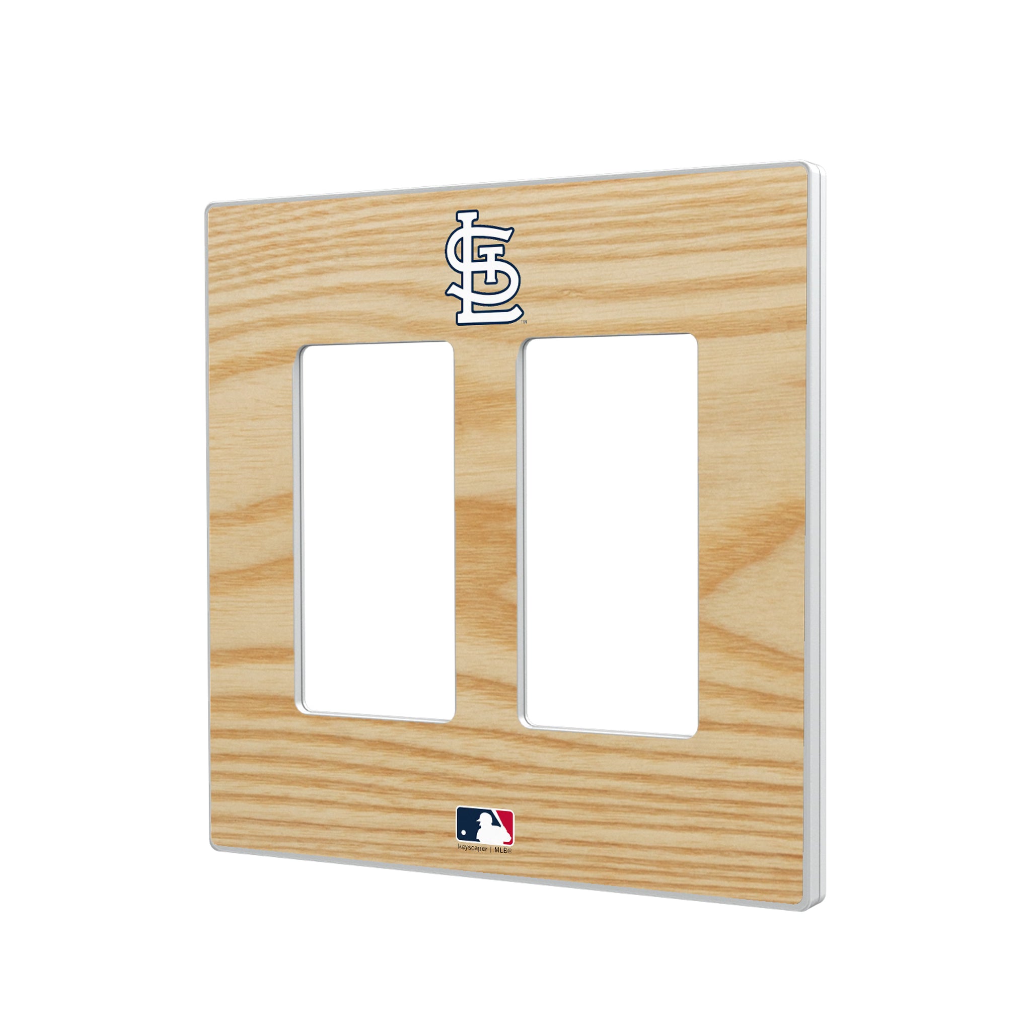 St Louis Cardinals Baseball Bat Hidden-Screw Light Switch Plate#Style_Double Rocker