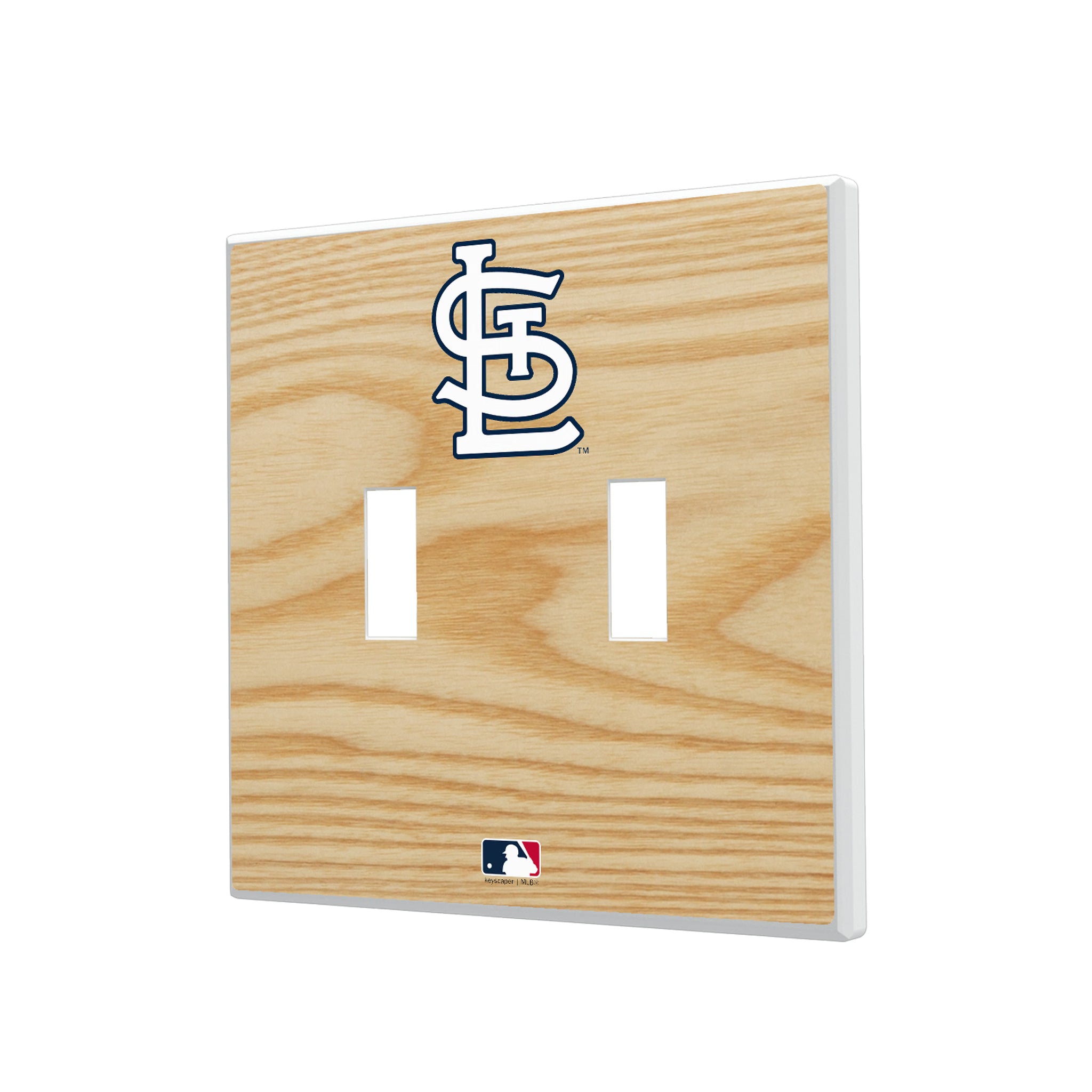St Louis Cardinals Baseball Bat Hidden-Screw Light Switch Plate#Style_Double Toggle