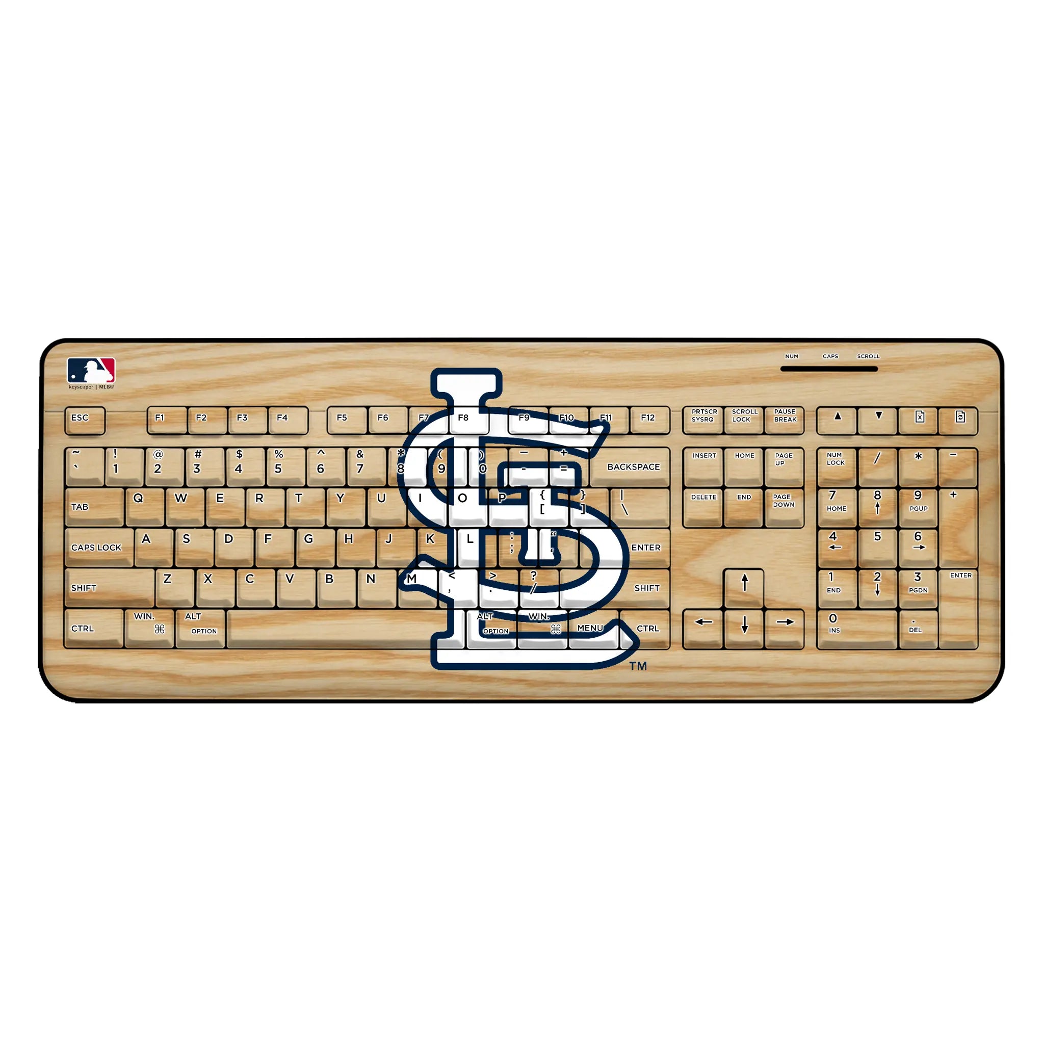 St Louis Cardinals Baseball Bat Wireless USB Keyboard