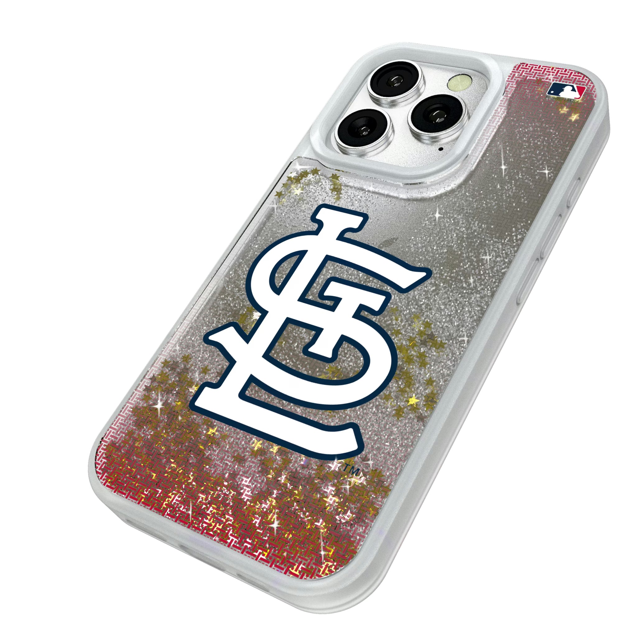 St Louis Cardinals Linen iPhone Glitter Phone Case for Apple iPhone - Isometric View#Device_iPhone 16 Pro