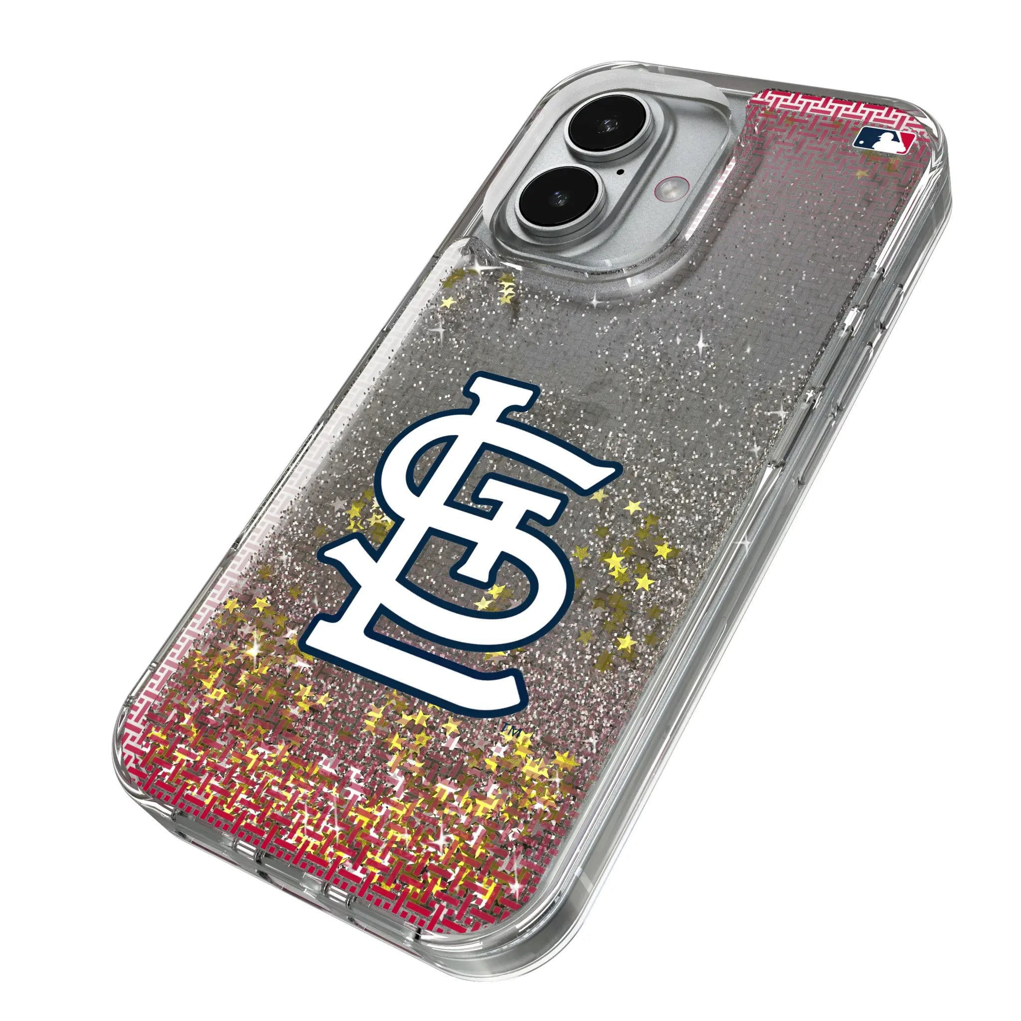 St Louis Cardinals Linen iPhone Glitter Phone Case for Apple iPhone - Isometric View