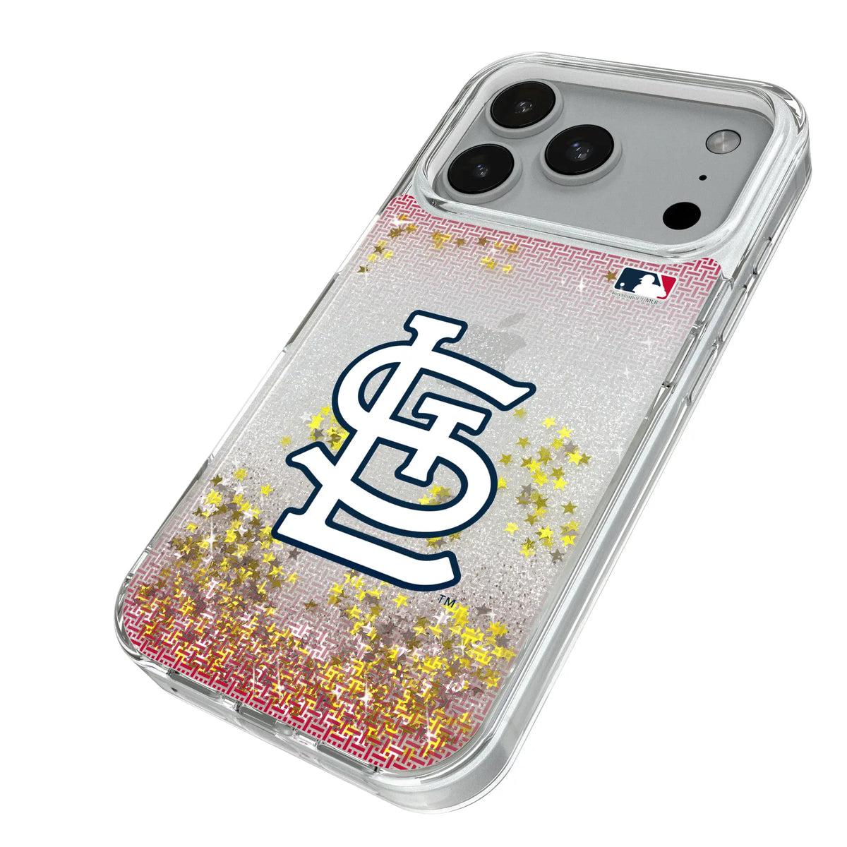 St Louis Cardinals Linen iPhone Glitter Phone Case for Apple iPhone - Isometric View#Device_iPhone 18 Pro