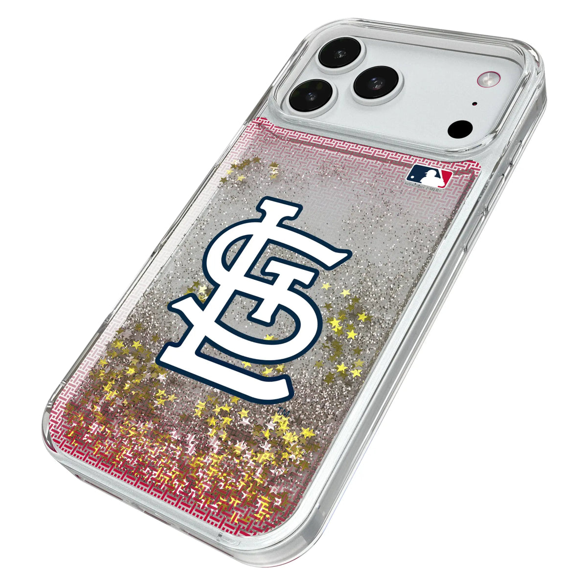St Louis Cardinals Linen iPhone Glitter Phone Case for Apple iPhone - Isometric View#Device_iPhone 18 Pro Max
