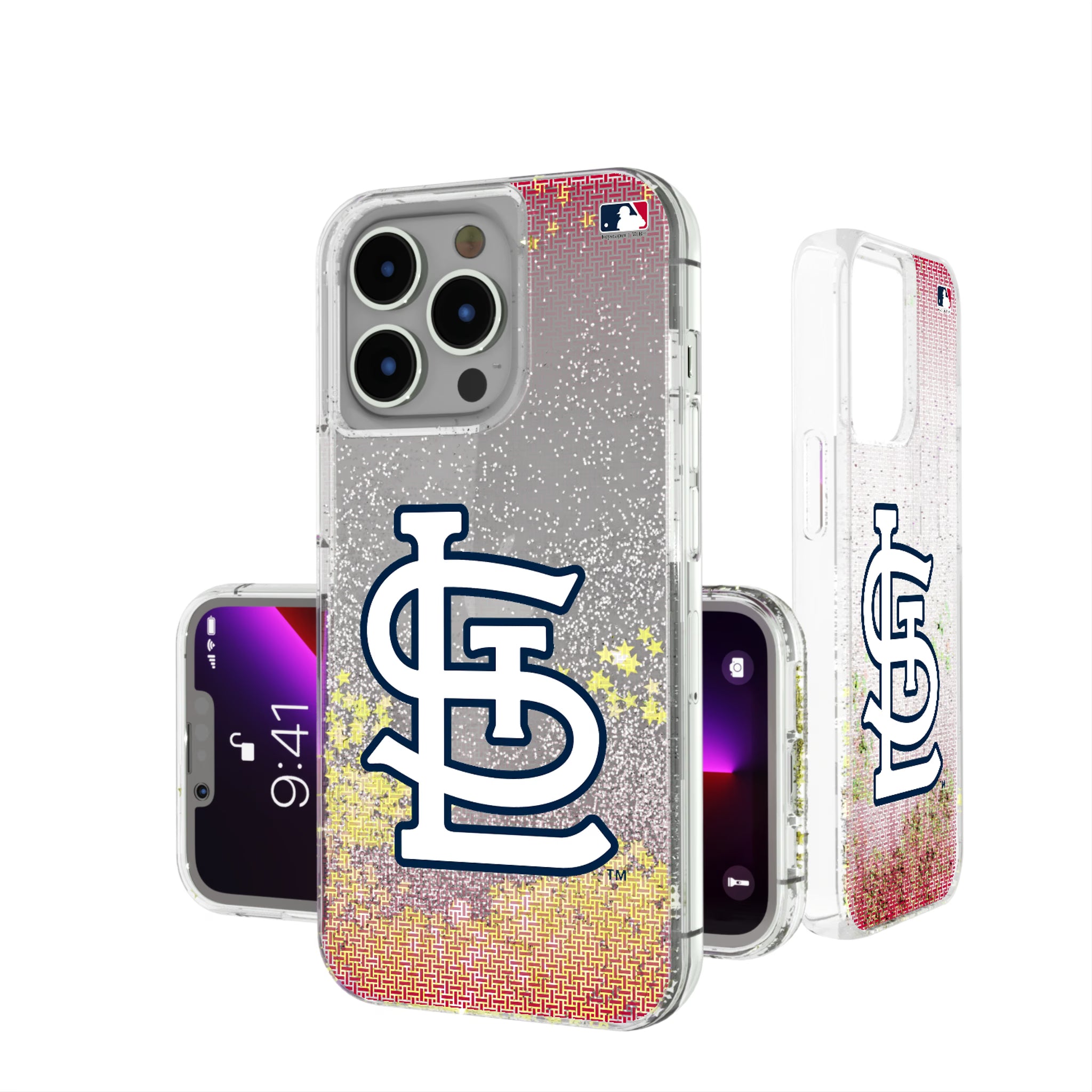 St Louis Cardinals Linen iPhone Glitter Phone Case for Apple iPhone
