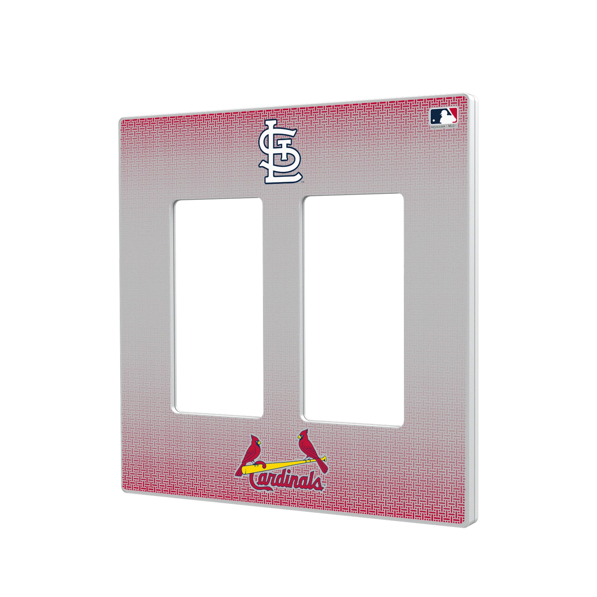 St Louis Cardinals Linen Hidden-Screw Light Switch Plate#Style_Double Rocker