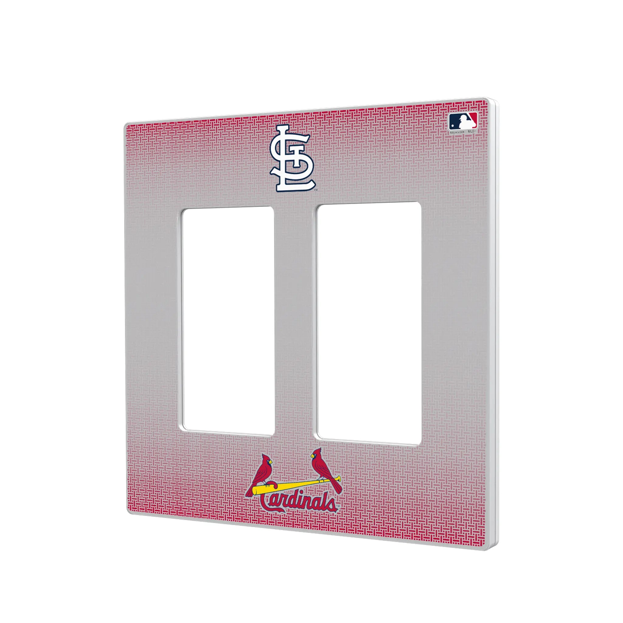 St Louis Cardinals Linen Hidden-Screw Light Switch Plate#Style_Double Rocker