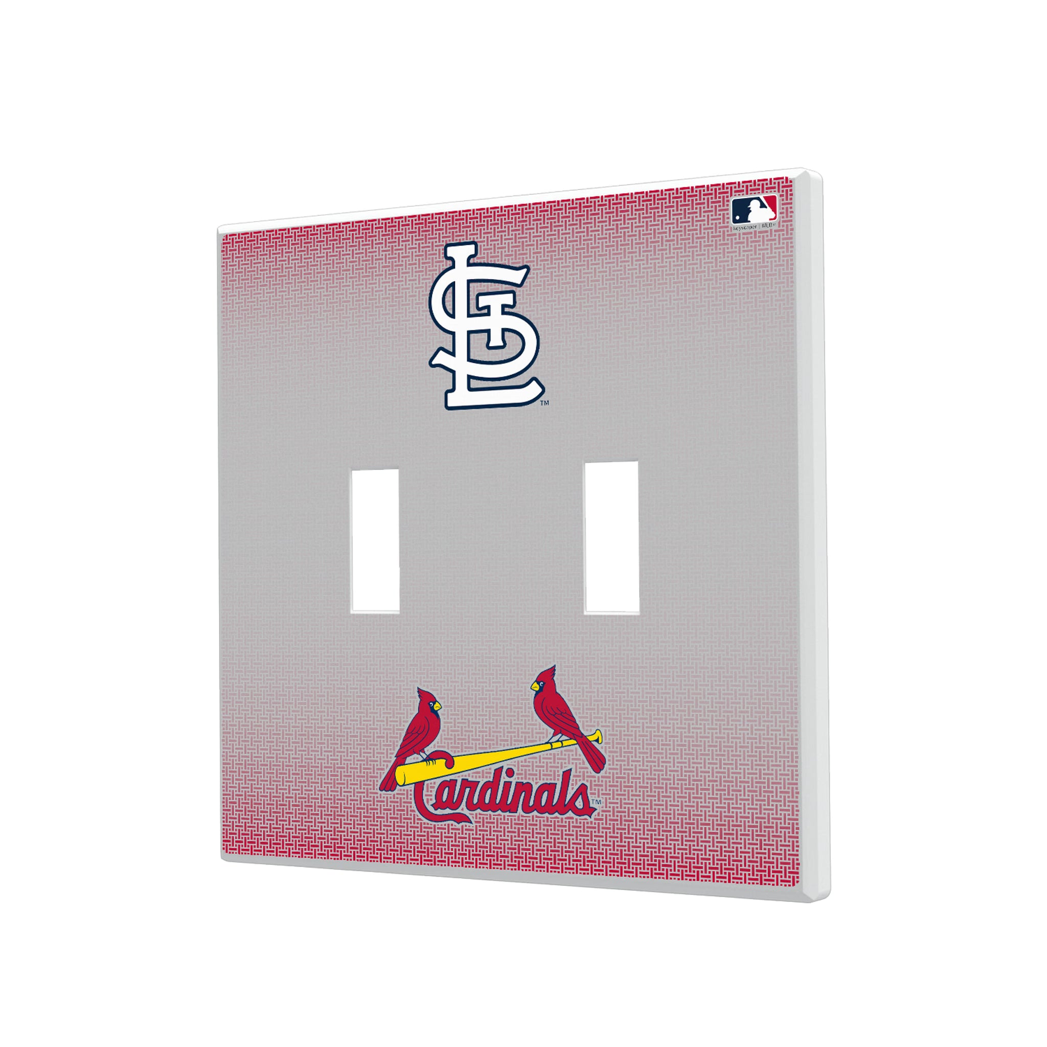 St Louis Cardinals Linen Hidden-Screw Light Switch Plate#Style_Double Toggle