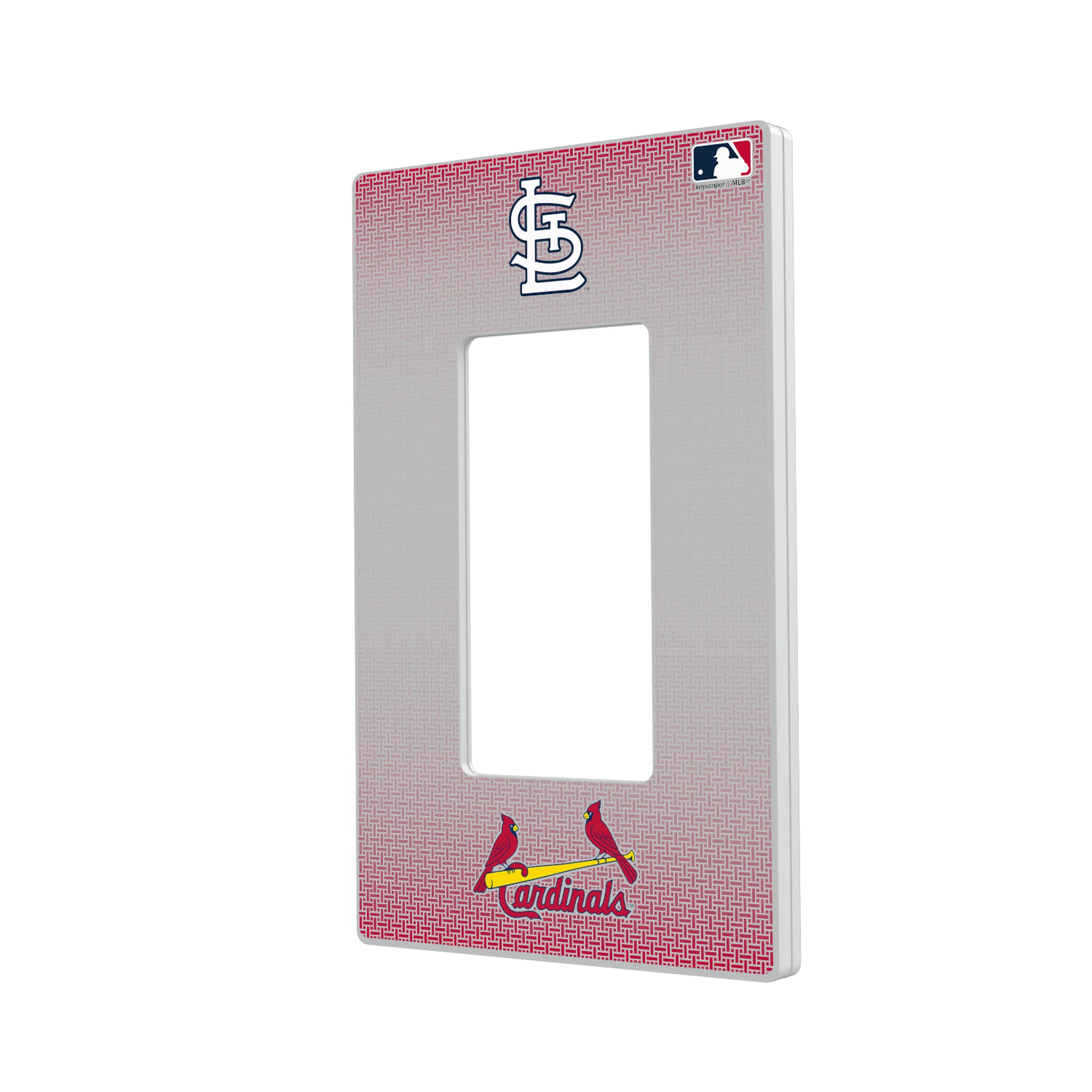St Louis Cardinals Linen Hidden-Screw Light Switch Plate#Style_Single Rocker