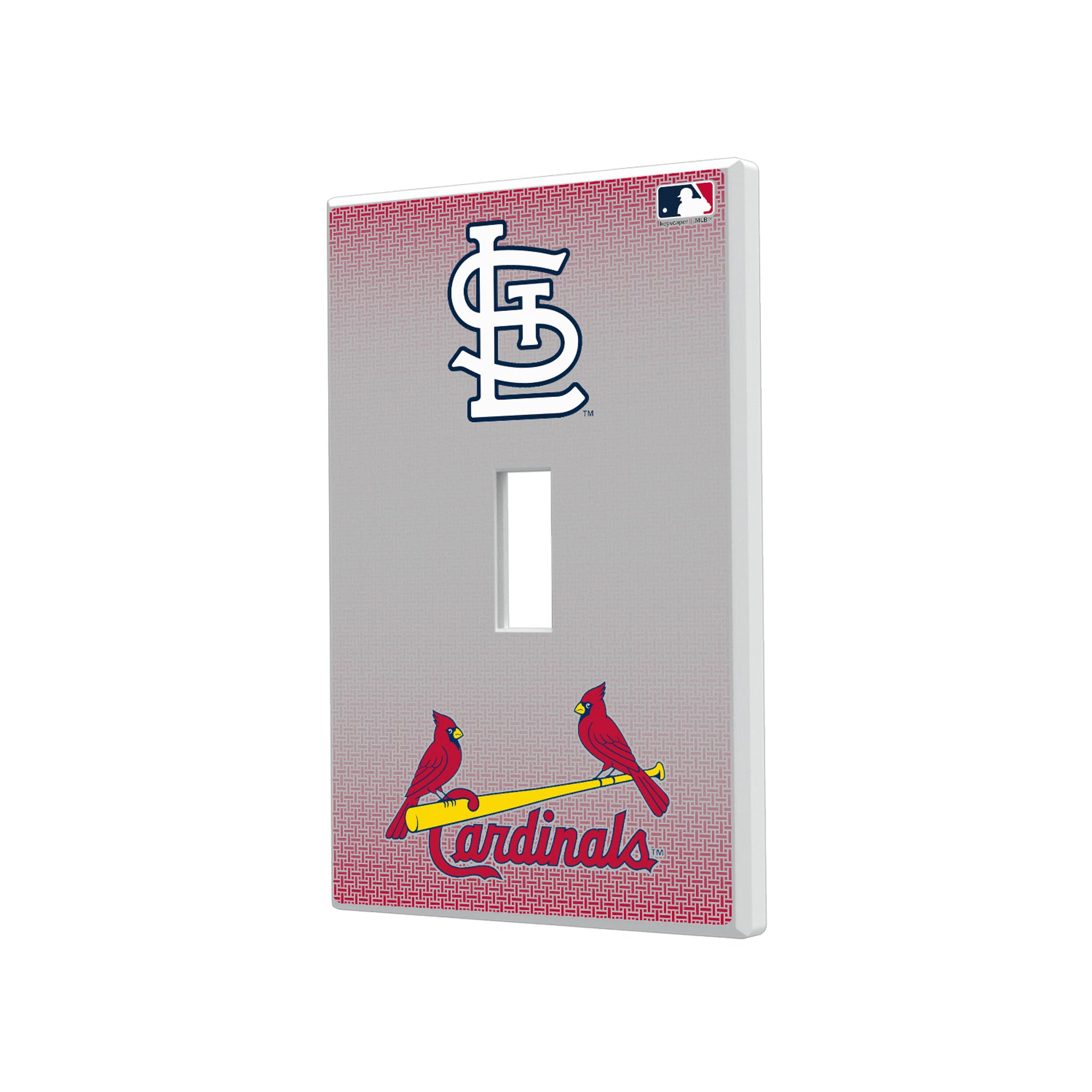 St Louis Cardinals Linen Hidden-Screw Light Switch Plate#Style_Single Toggle