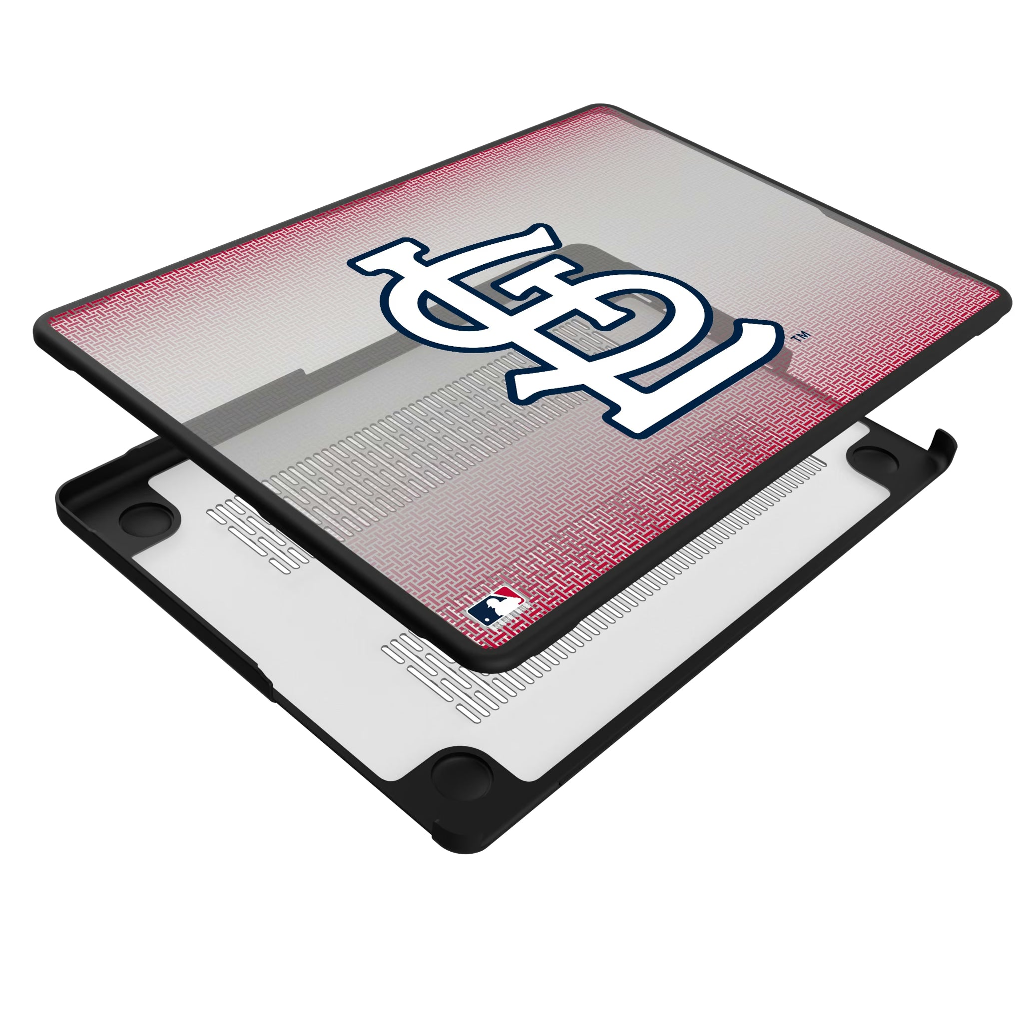St Louis Cardinals Linen MacBook Laptop Case for Apple MacBook - Isometric View#Device_MacBook Pro (14-inch, 2021) / MacBook Pro (14-inch, 2023) / MacBook Pro (14-inch, 2024)