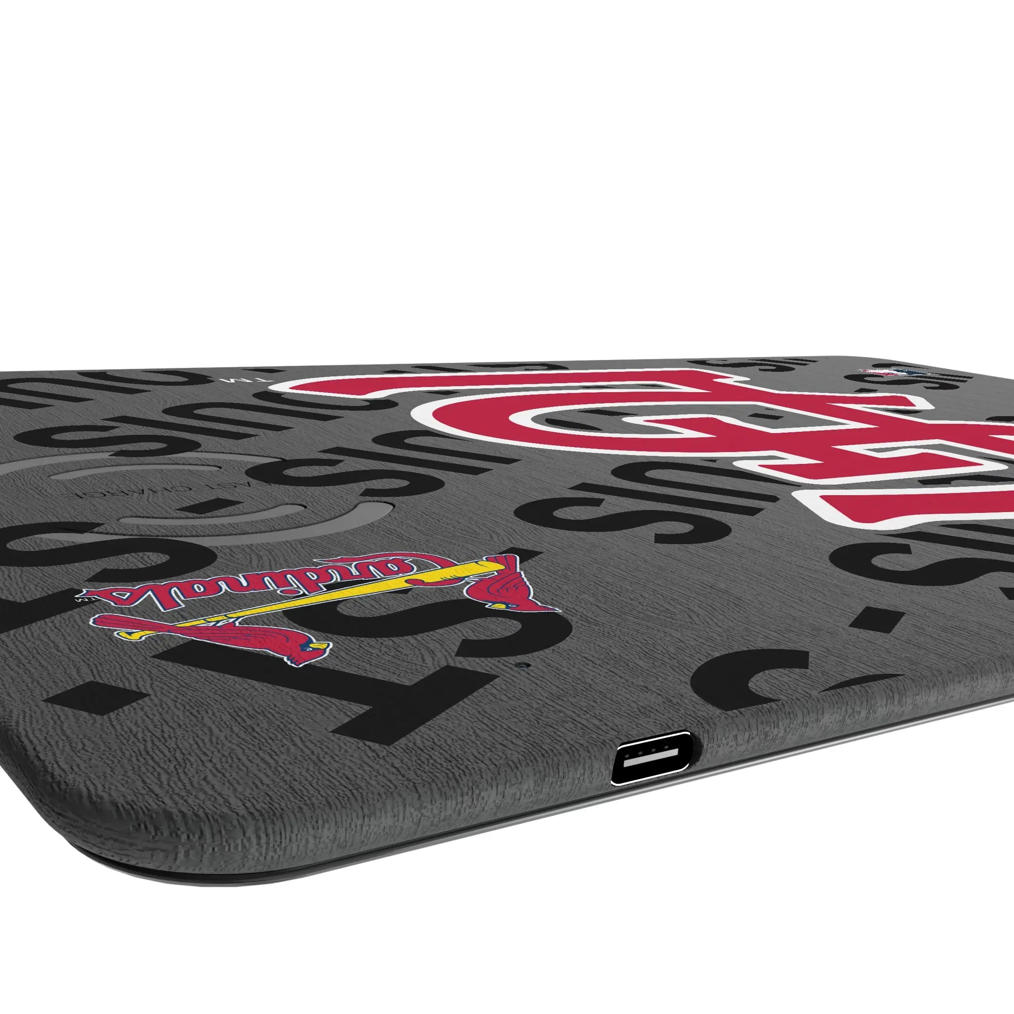 St Louis Cardinals Monocolor Tilt 15-Watt Wireless Charger and Mouse Pad