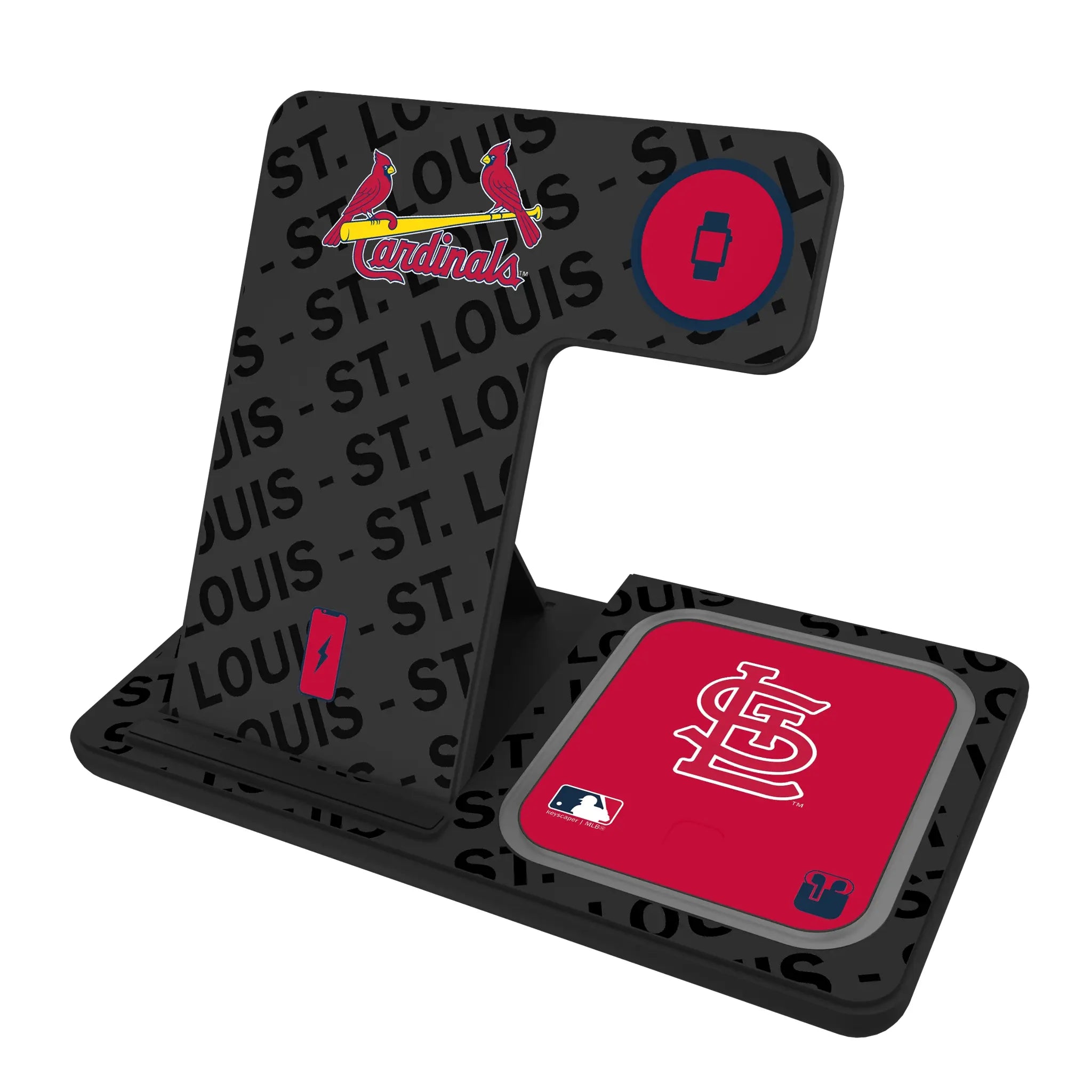 St Louis Cardinals Monocolor Tilt 3 in 1 Charging Station