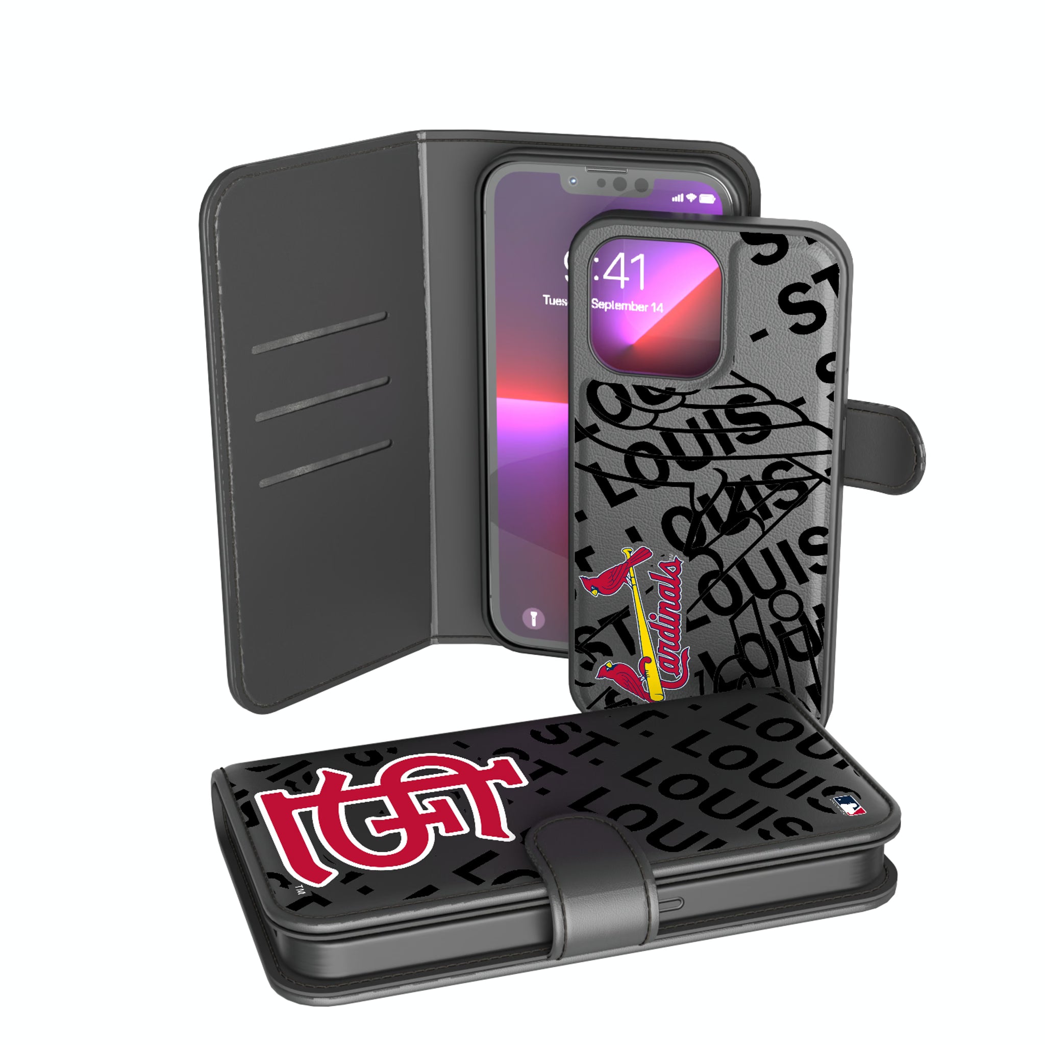 St Louis Cardinals Monocolor Tilt iPhone Wallet Phone Case for Apple iPhone
